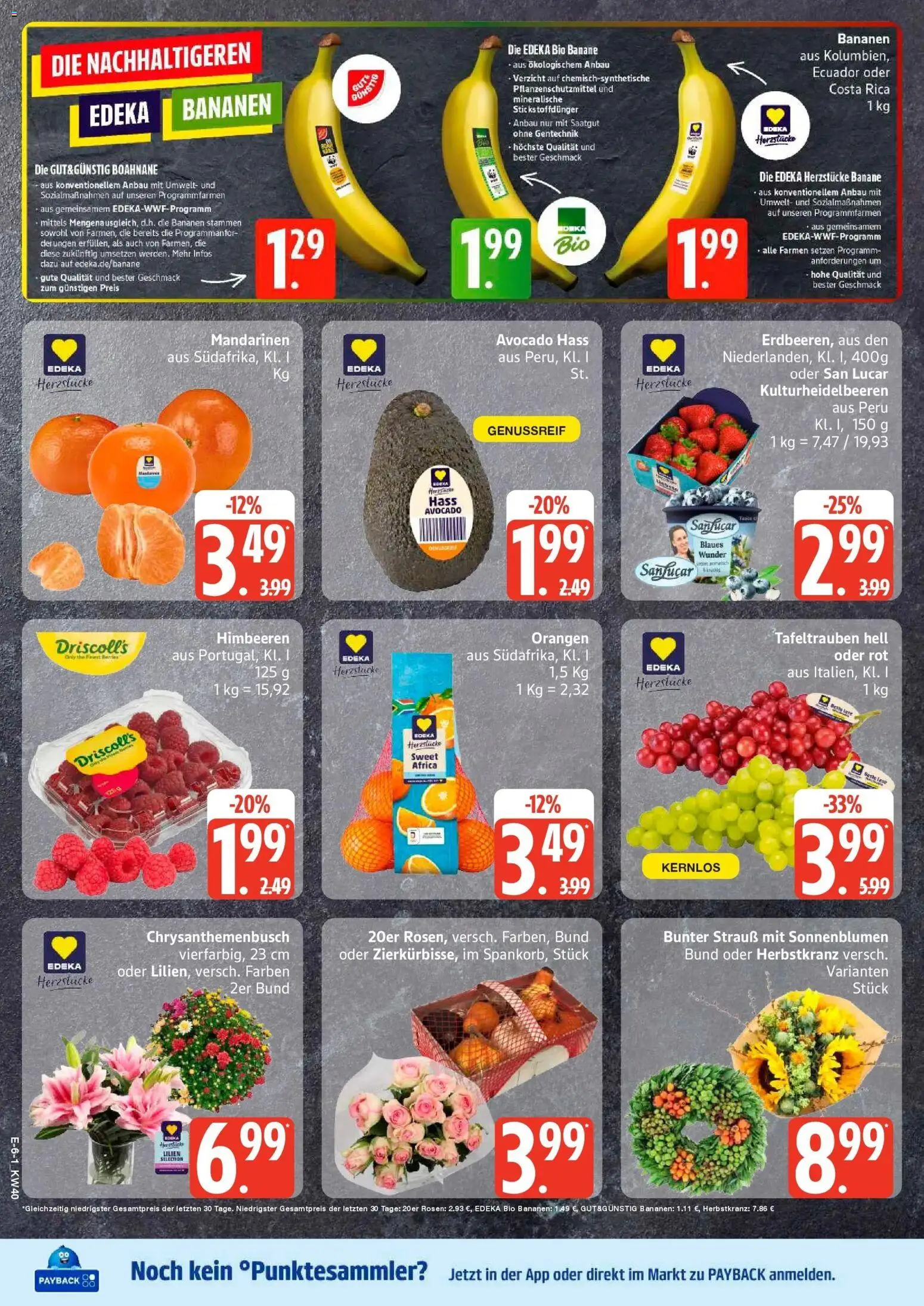 Edeka Prospekt Bad Schwartau (ab 28.09.2026) » Angebote Online | Seite: 7 | Produkte: Himbeeren, Bananen, Mandarinen, Avocado
