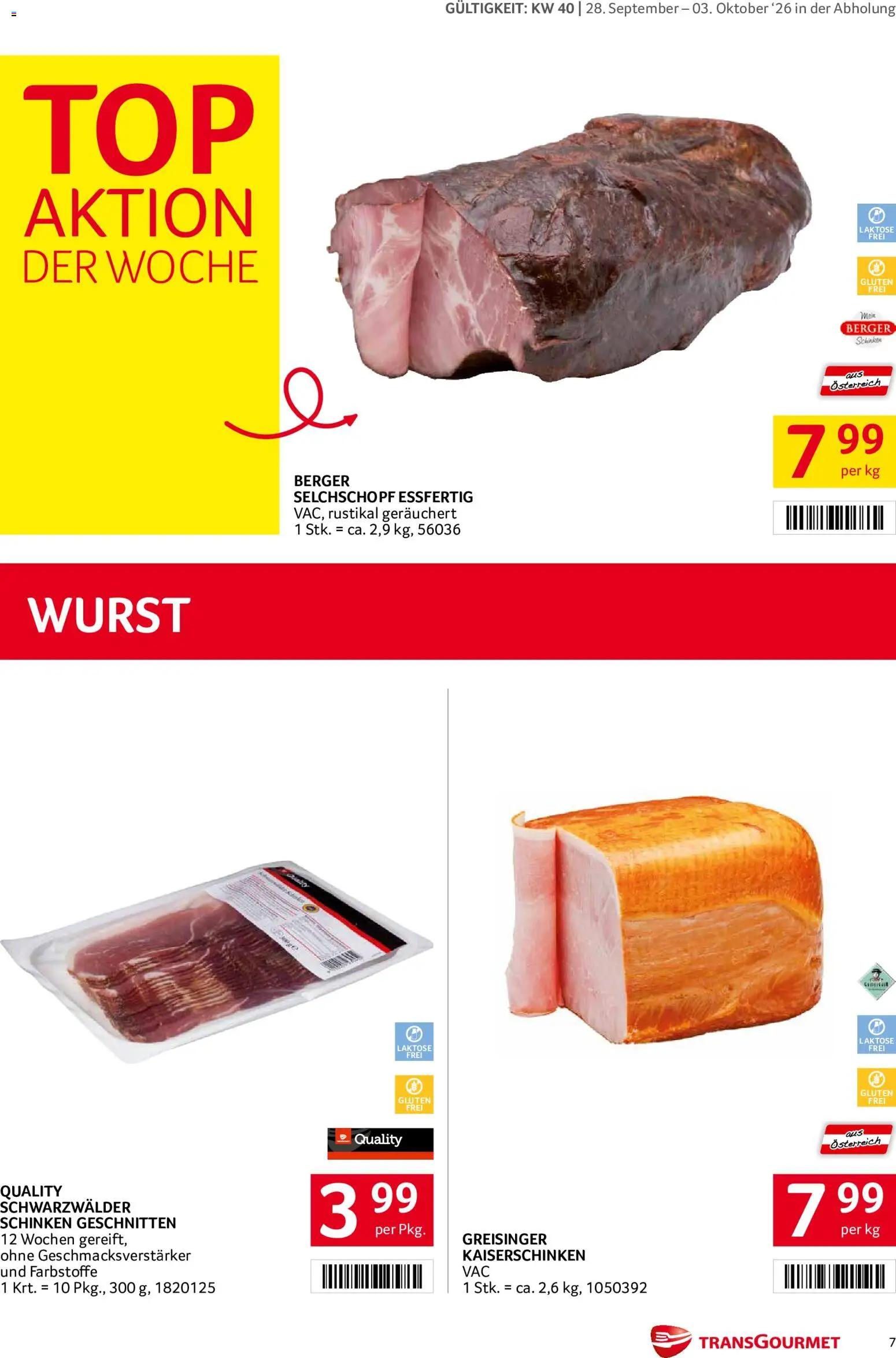 Transgourmet Flugblatt gültig ab 28.09.2026 | Seite: 7