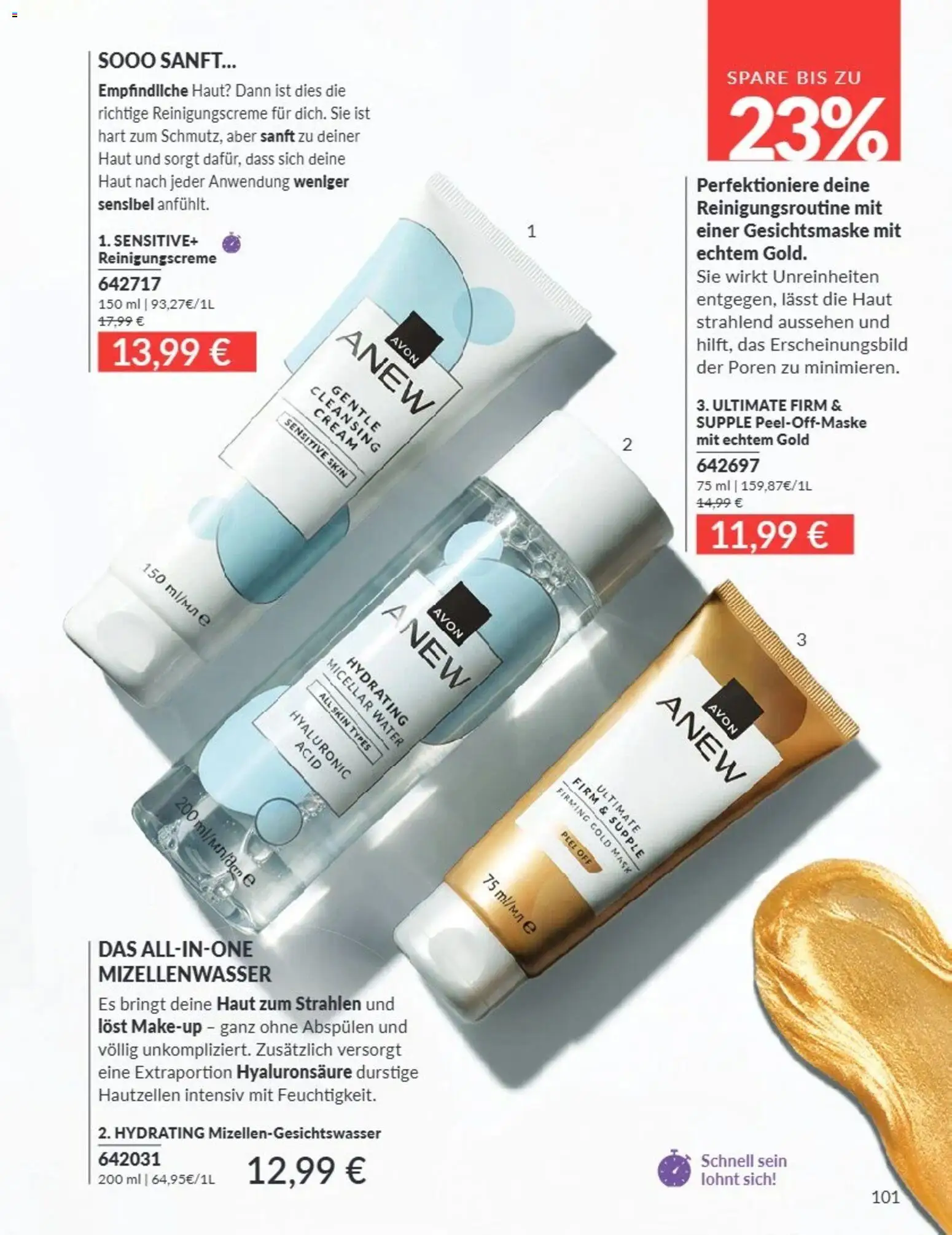 AVON Katalog August 2026 – gültig ab 08.08.2026 | Seite: 101 | Produkte: Mizellenwasser, Gesichtsmaske