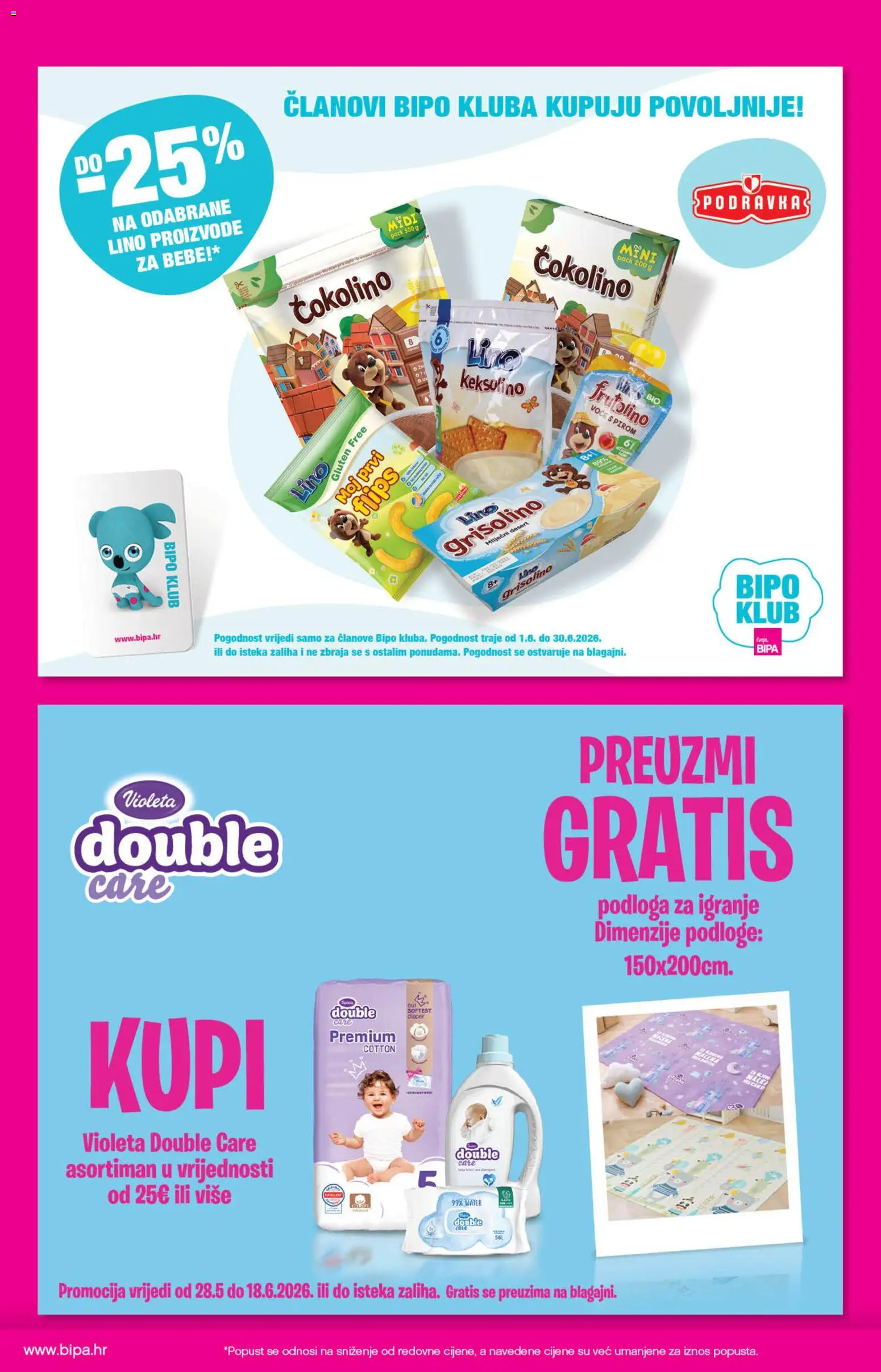 Bipa katalog | vrijedi od 28.05.2026 | Stranica: 31 | Proizvodi: Keksolino, Podravka, Violeta, Čokolino