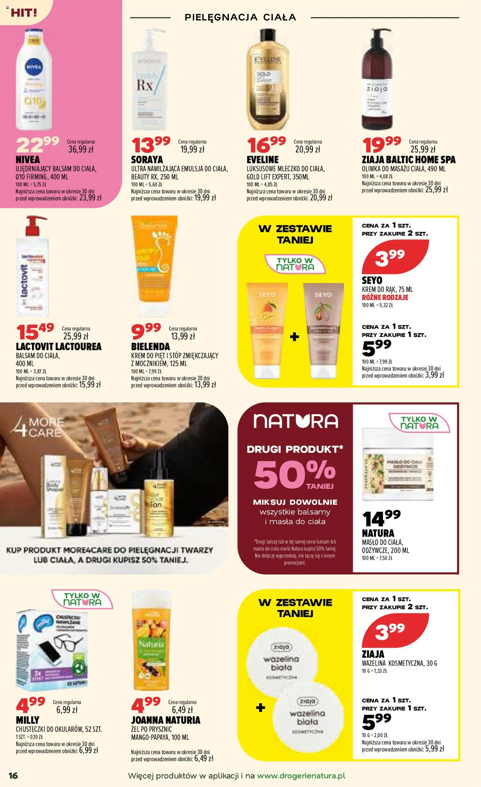 Drogerie Natura gazetka od 22.09.2026 | Strona: 16 | Produkty: Chusteczki, Bielenda, Masło, Krem