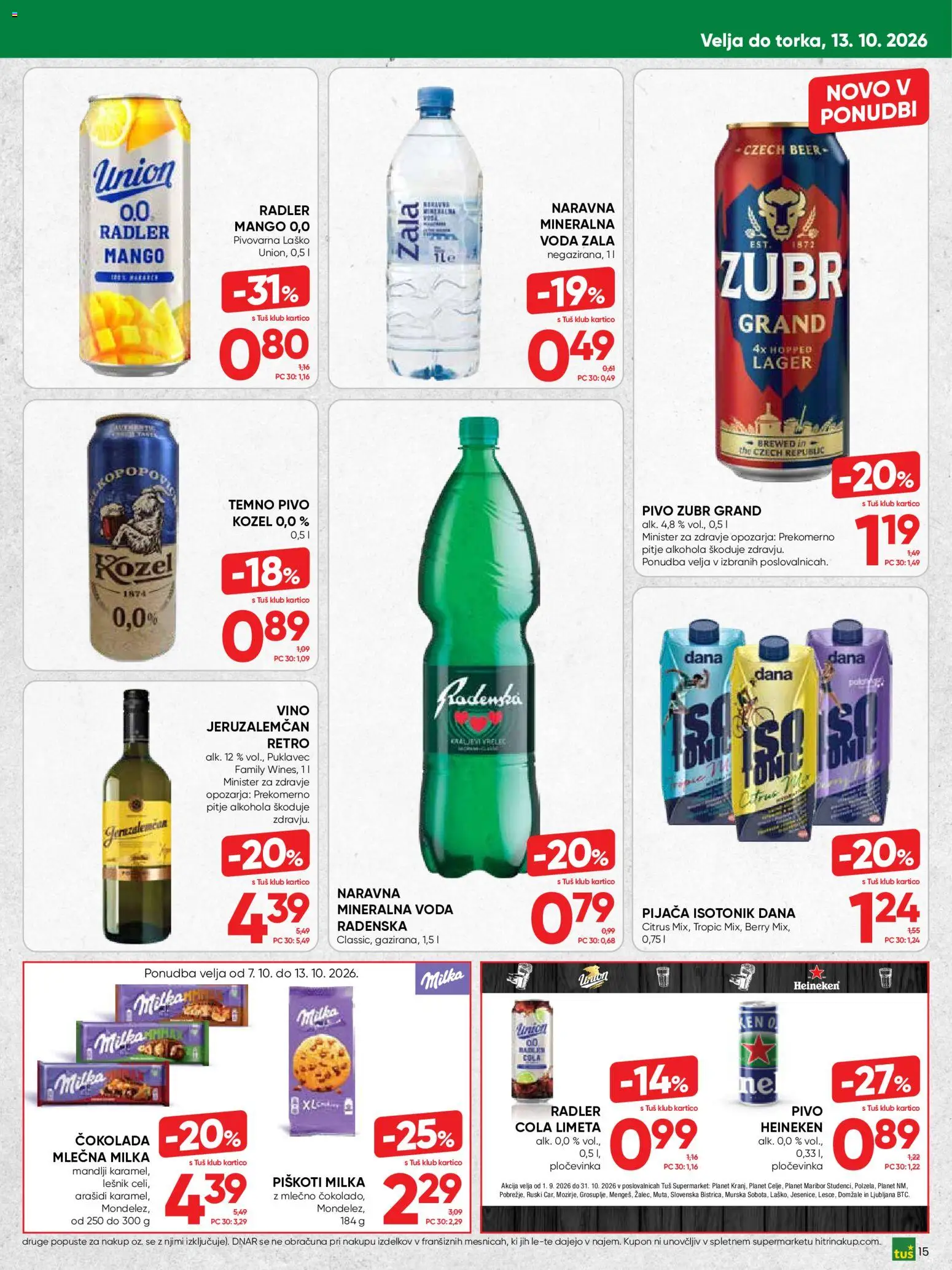 Novi Tuš katalog ponudbe – veljaven od 30.09.2026 | Stran: 15