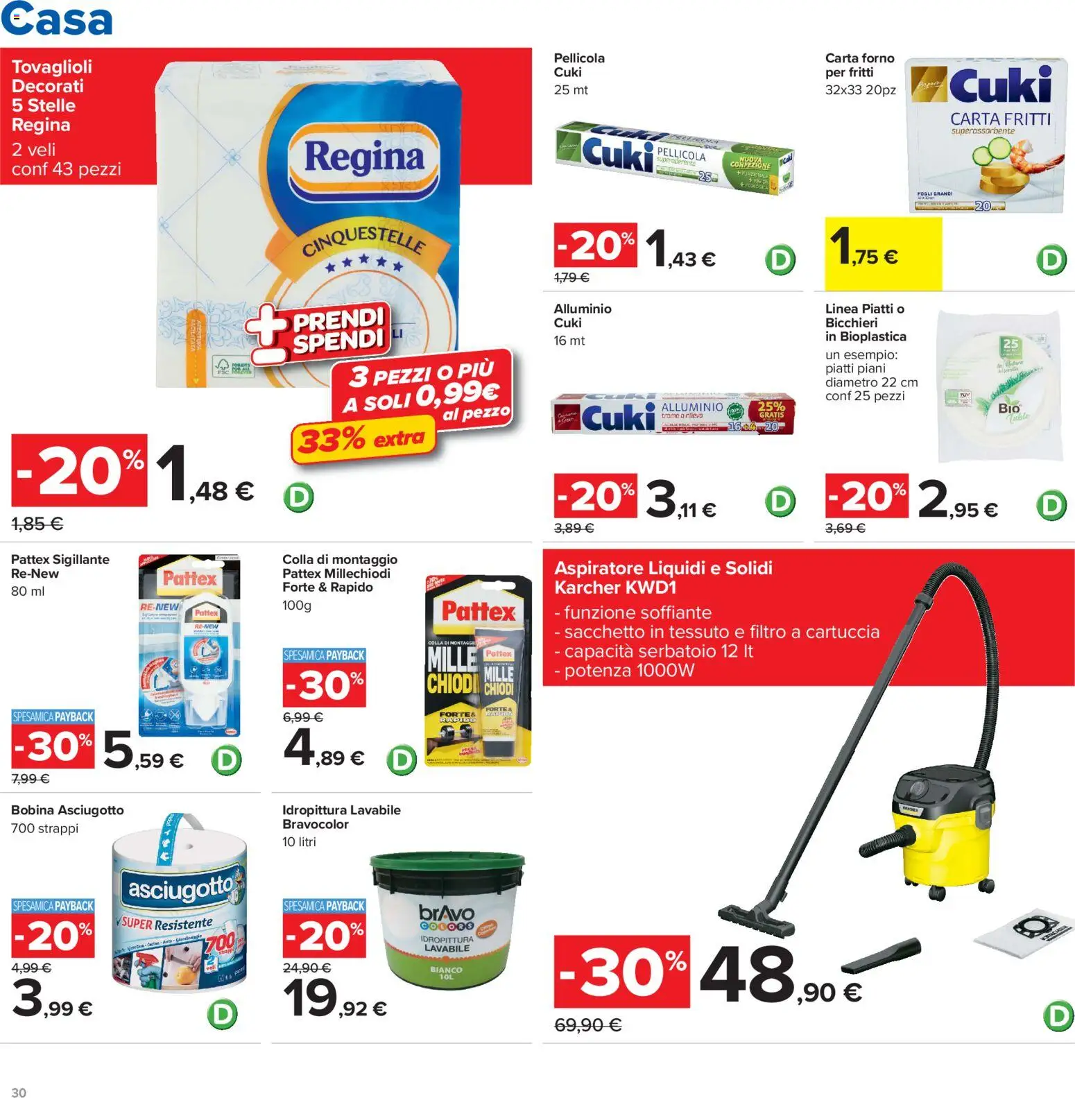 Volantino Carrefour del 16.06.2026 | Pagina: 30 | Prodotti: Chiodi, Forno, Pellicola, Alluminio