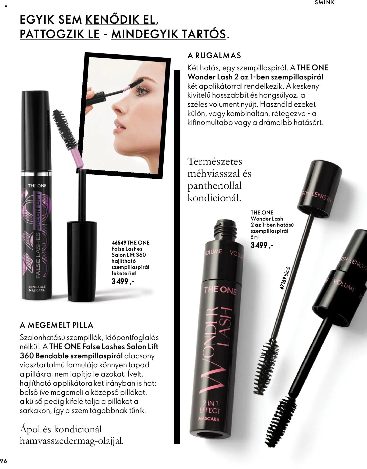Oriflame akciós ujság - amely érvényes a következő dátumtól: 2026.09.30. | Oldal: 96 | Termékek: Szempillaspirál, Lé, Smink