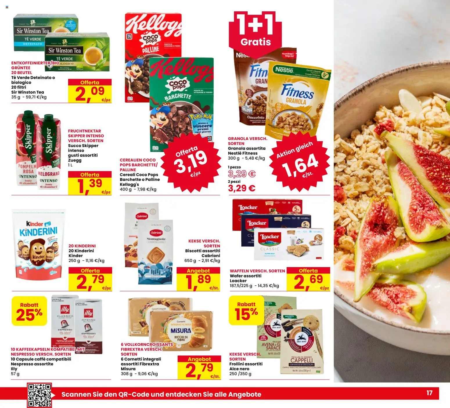 Volantino Eurospar del 17/09/2026 | Pagina: 17 | Prodotti: Cioccolato, Succo, Cereali, Melograno