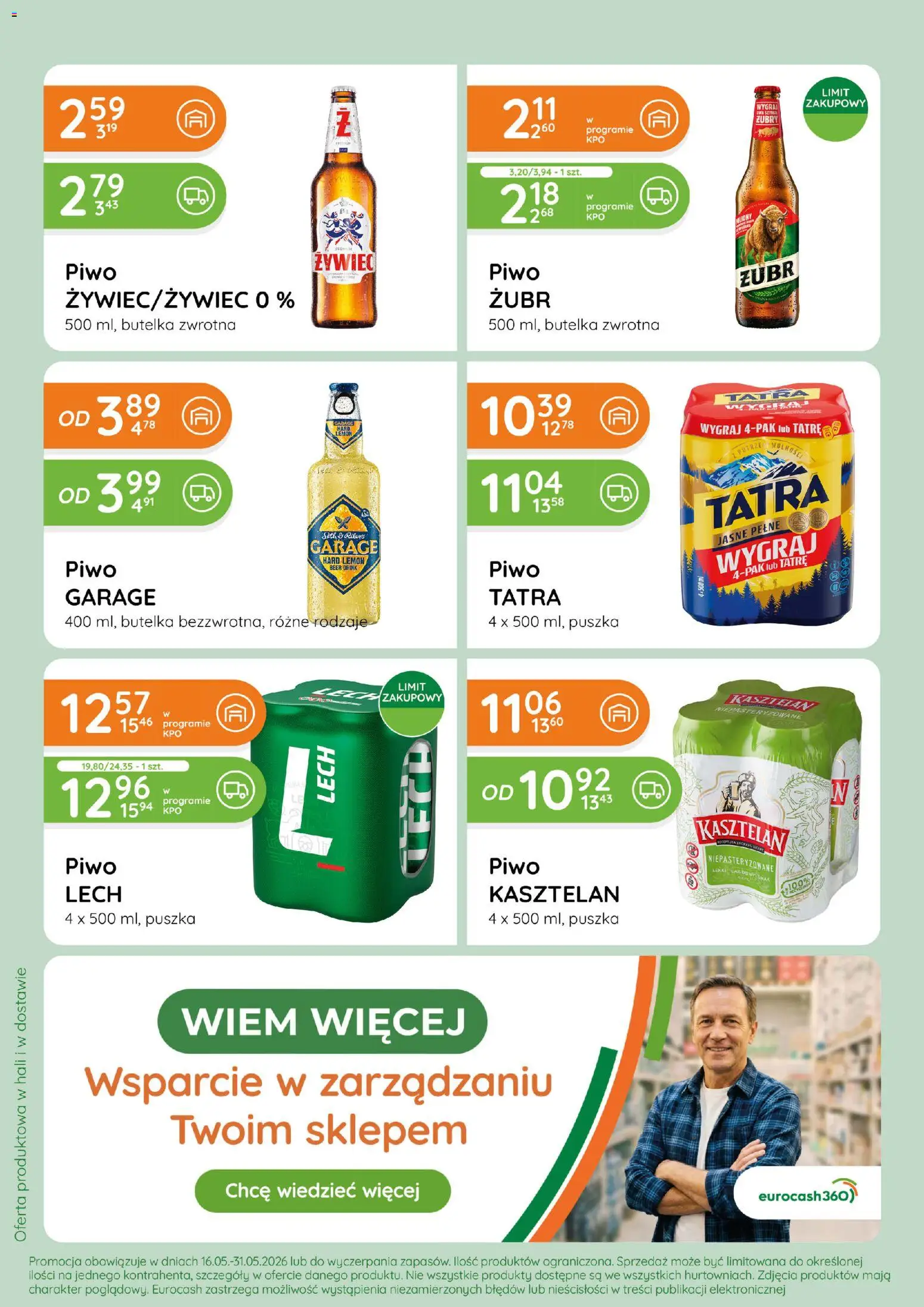 Eurocash gazetka - Ofensywa Alkoholowa od 16.05.2026 | Strona: 4 | Produkty: Piwo