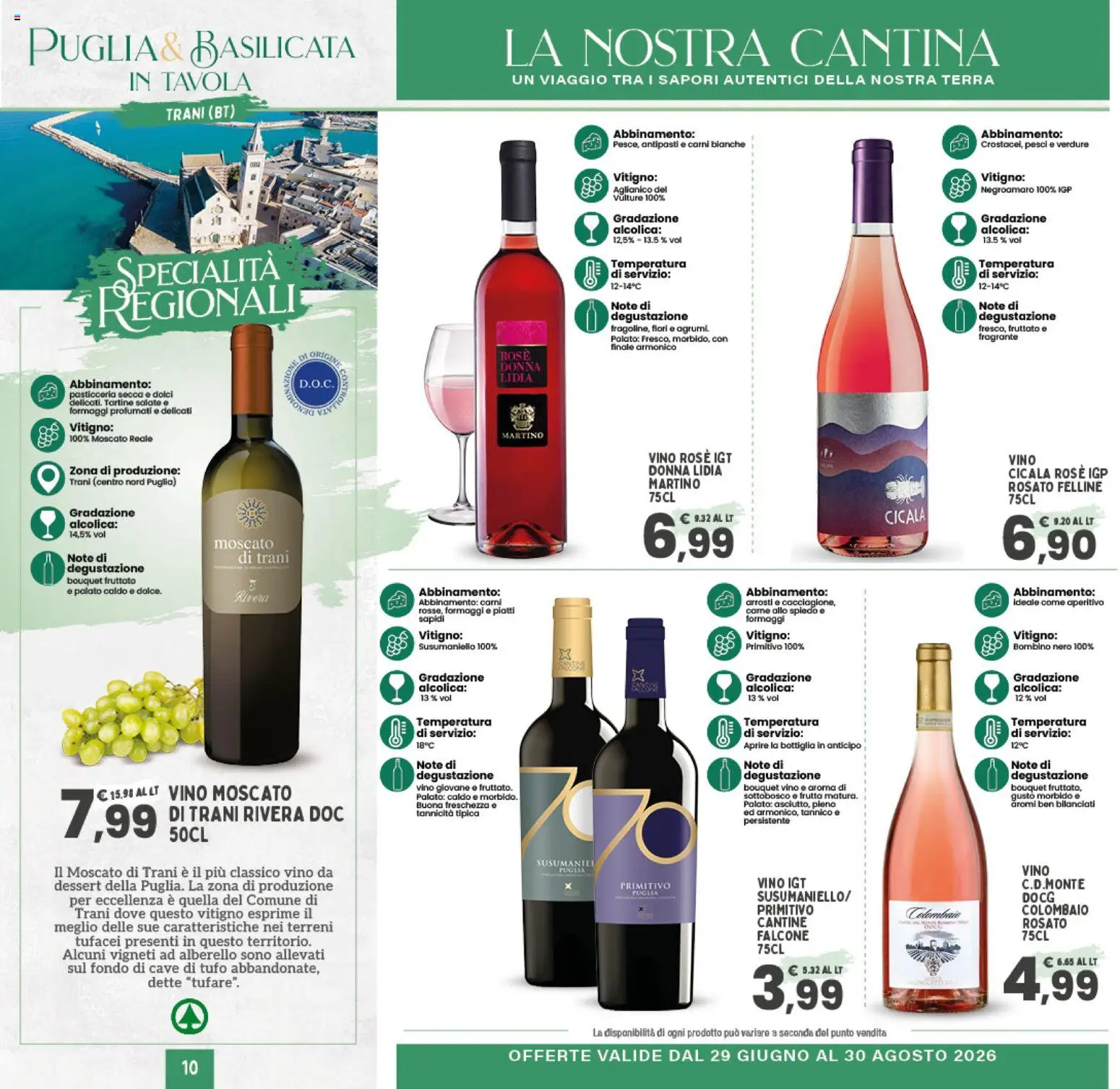 Volantino Interspar del 29/06/2026 | Pagina: 10 | Prodotti: Verdure, Frutta, Vino, Terra