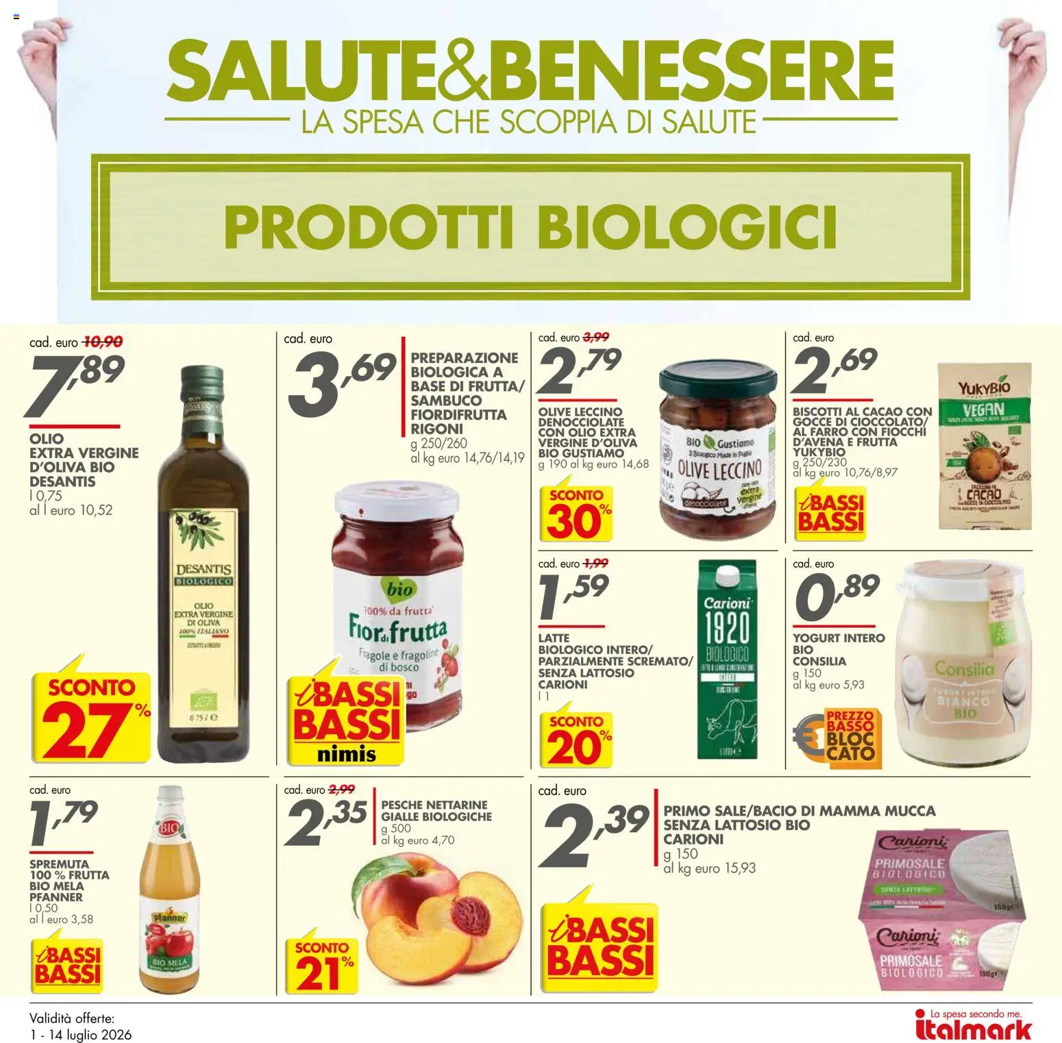 Volantino Italmark del 01/07/2026 | Pagina: 8 | Prodotti: Yogurt, Fragole, Biscotti, Farro