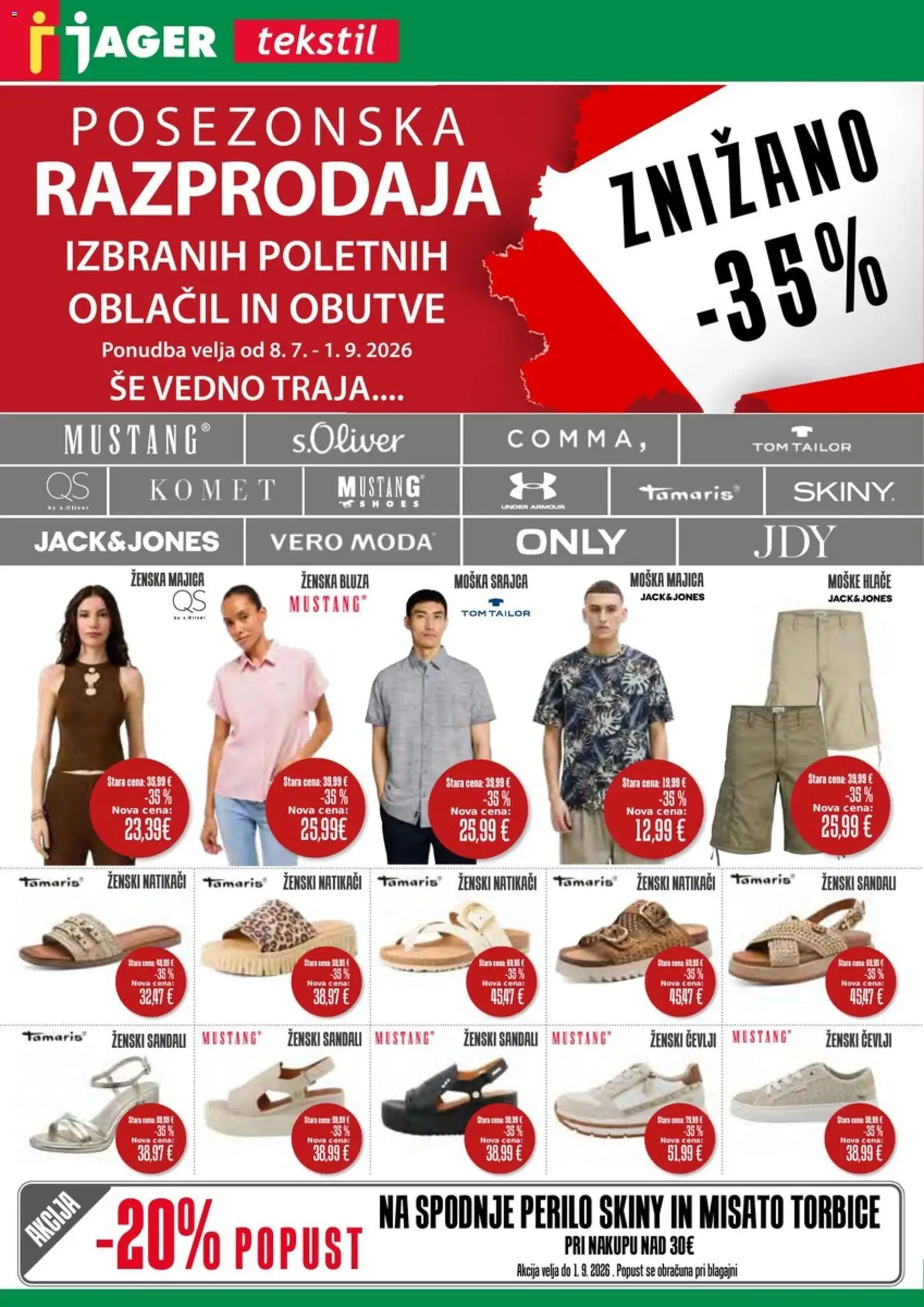 Novi Jager katalog ponudbe – veljaven od 26.08.2026 | Stran: 1 | Izdelki: Srajca, Bluza, Hlace, Spodnje perilo