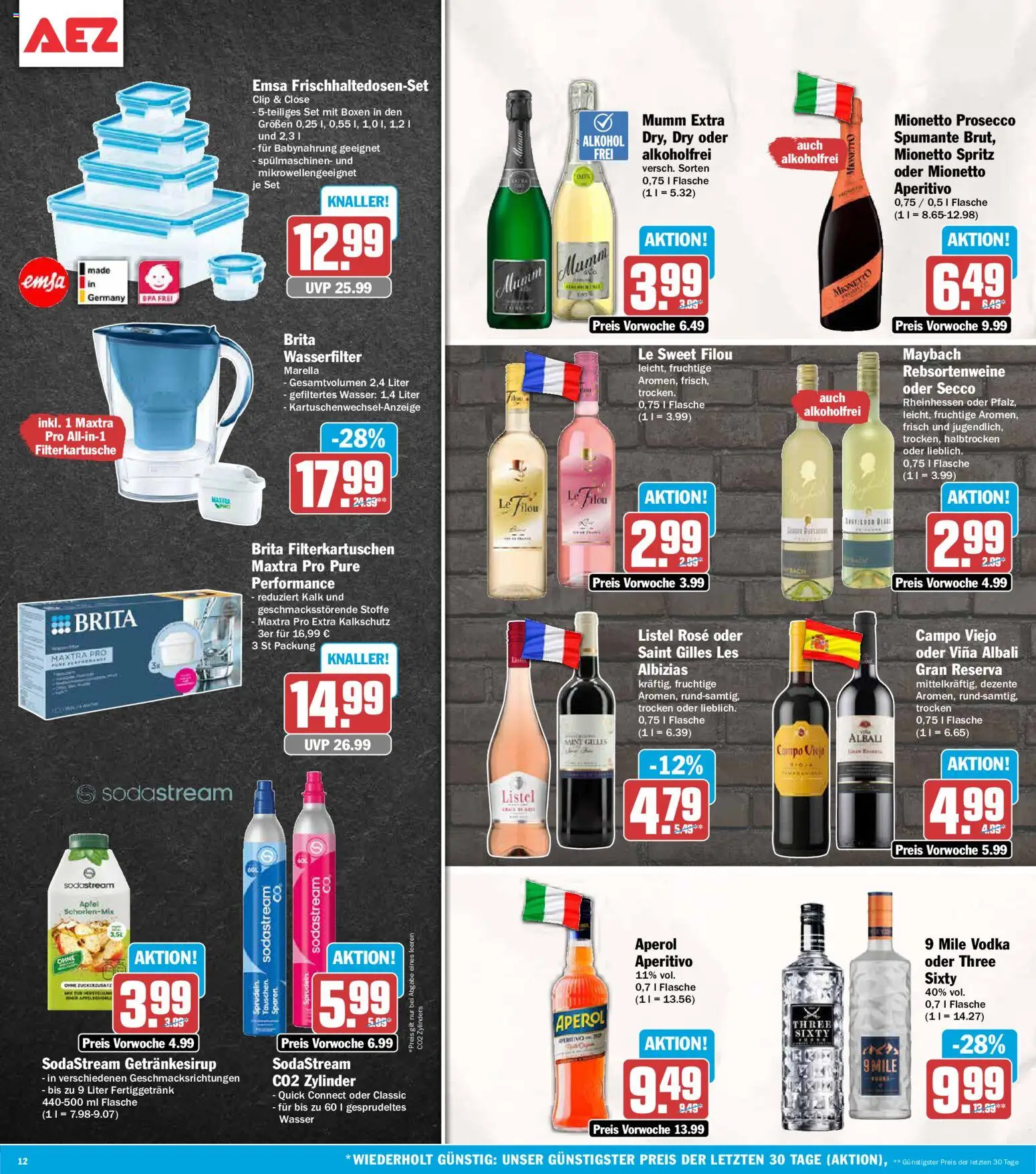 AEZ Prospekt – gültig ab 26.10.2026 | Seite: 12 | Produkte: Le filou, Kalk, Alkohol, Sodastream
