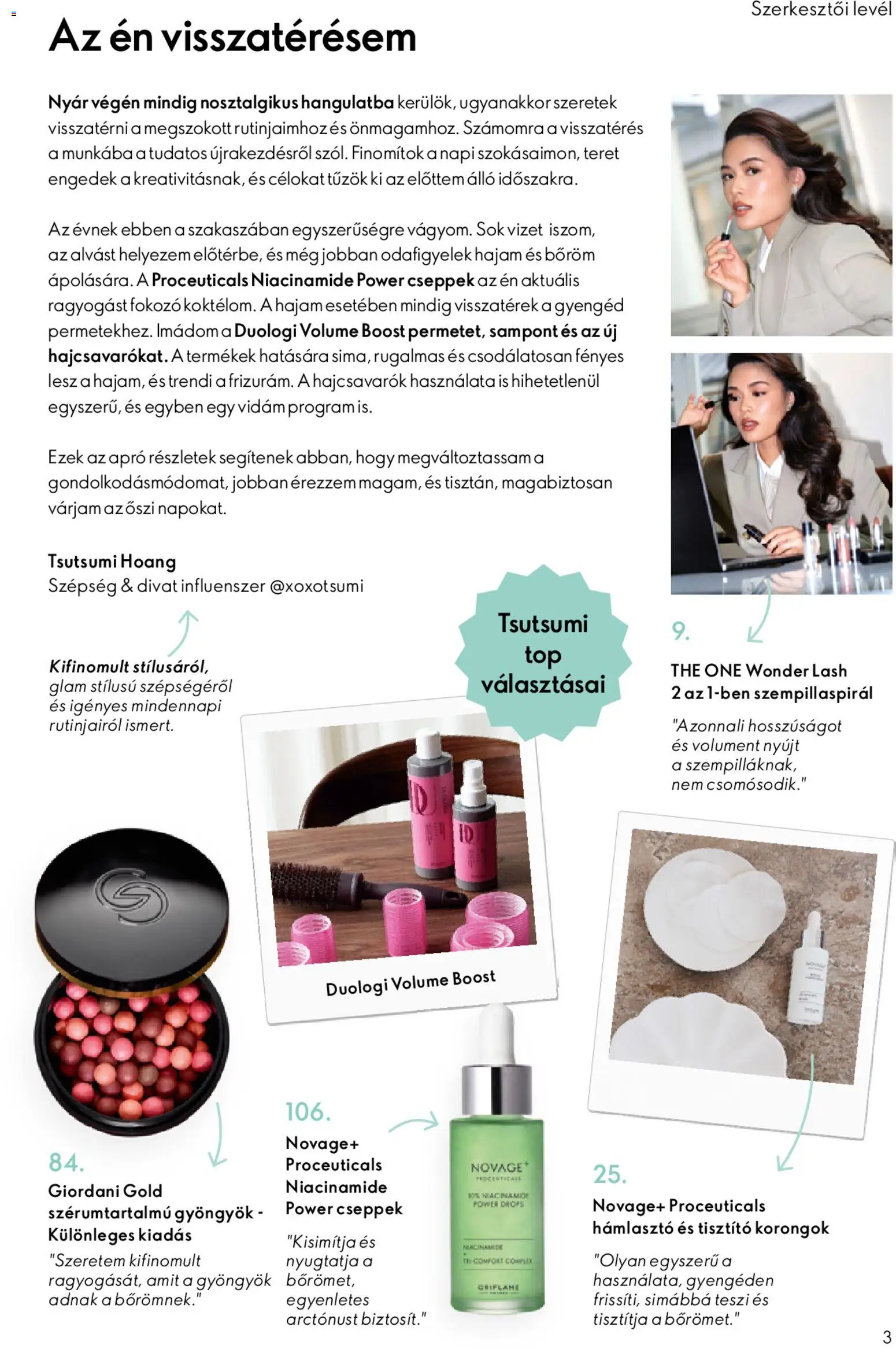 Oriflame akciós ujság - amely érvényes a következő dátumtól: 2026.08.19. | Oldal: 3 | Termékek: Szempillaspirál, Hámlasztó