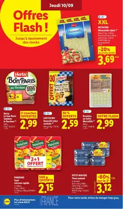 LIDL - Prévisualisation de LIDL catalogue valide à partir de 10/09/2026 | Page: 16 | Produits: Torchon, Mozzarella, Thé, Gnocchi