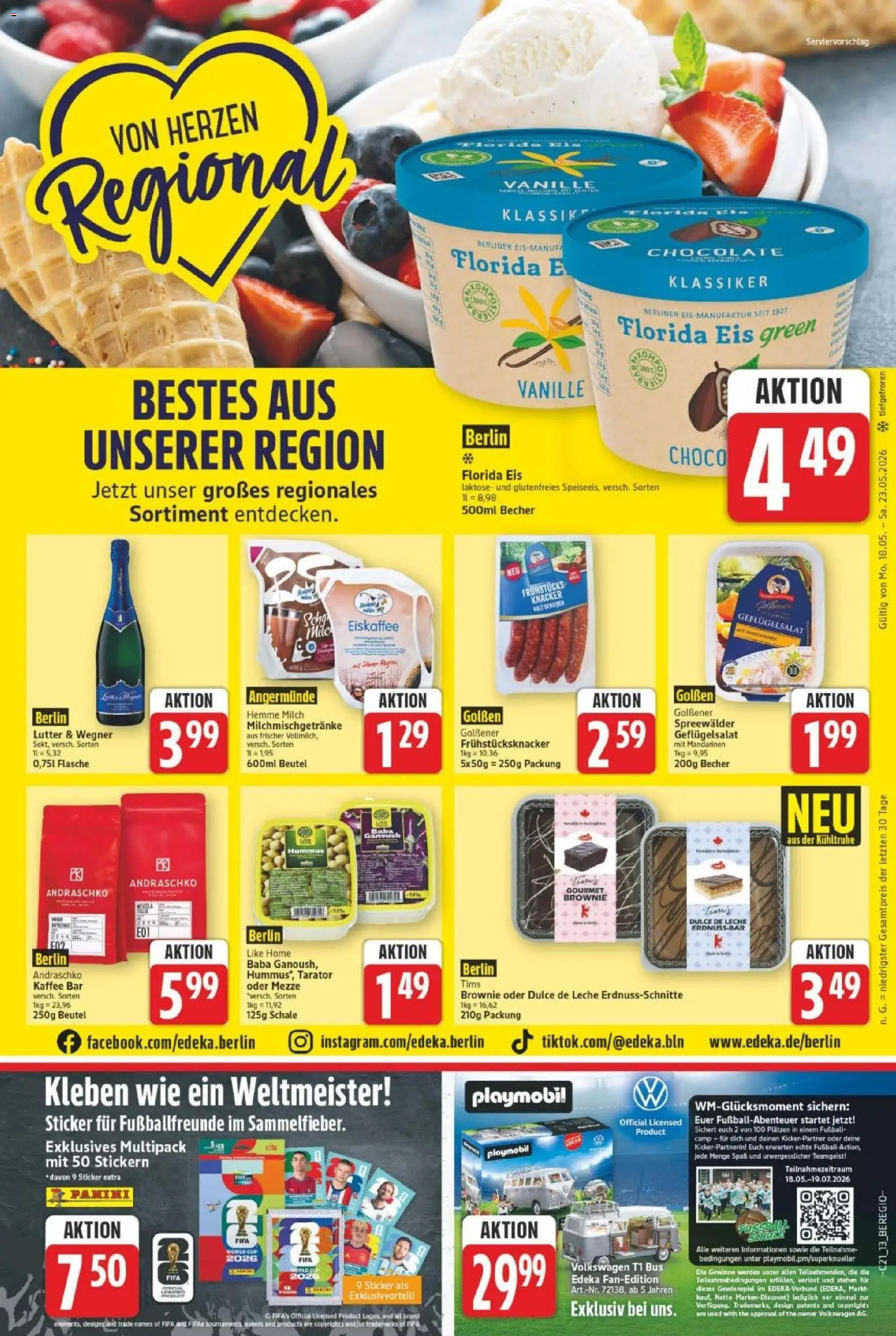 E center Prospekt 	 – gültig ab 18.05.2026 | Seite: 15 | Produkte: Berliner, Milch, Kaffee, Eis
