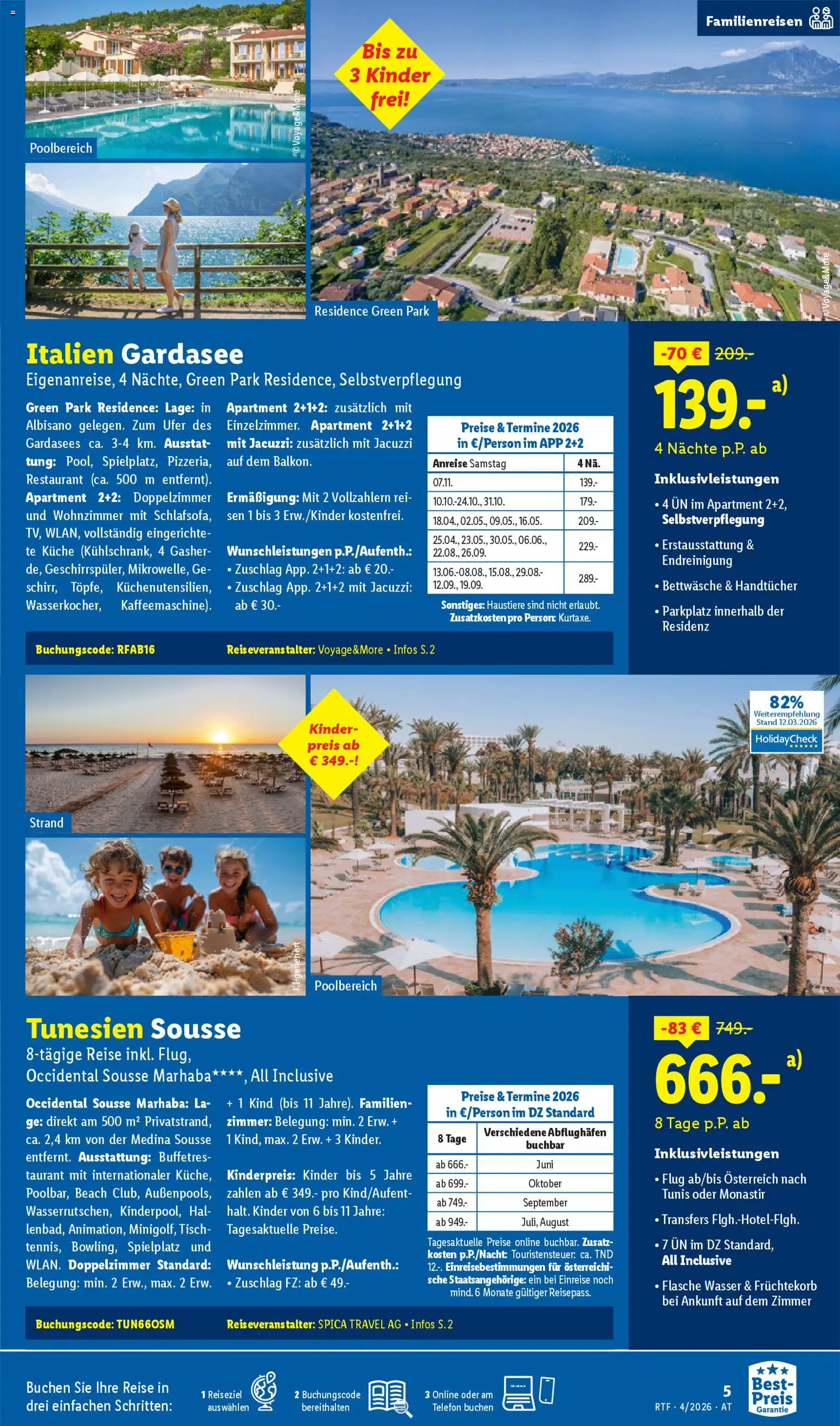 Lidl April/Mai Reise - Highlights gültig ab 11.04.2026 | Seite: 5 | Produkte: Wasser, Telefon, Tisch