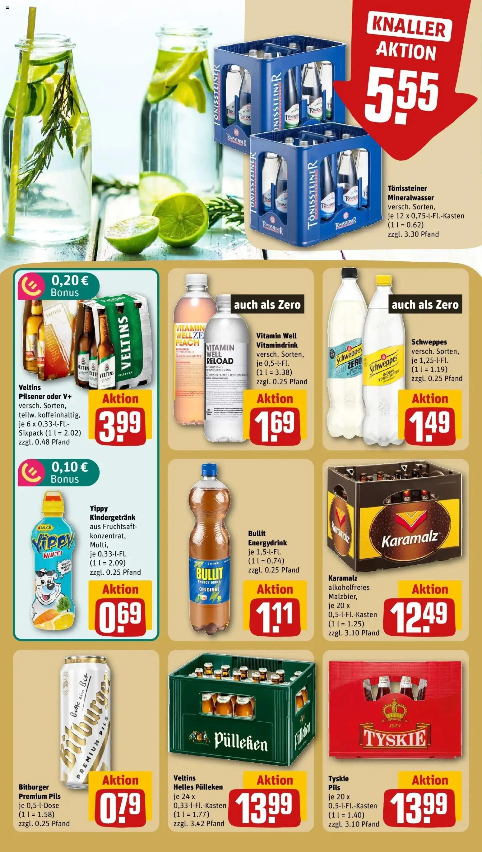 REWE Prospekt ab 17.08.2026 zum Blättern » Angebote | Seite: 15 | Produkte: Tyskie, Energy, Pils, Fruchtsaft
