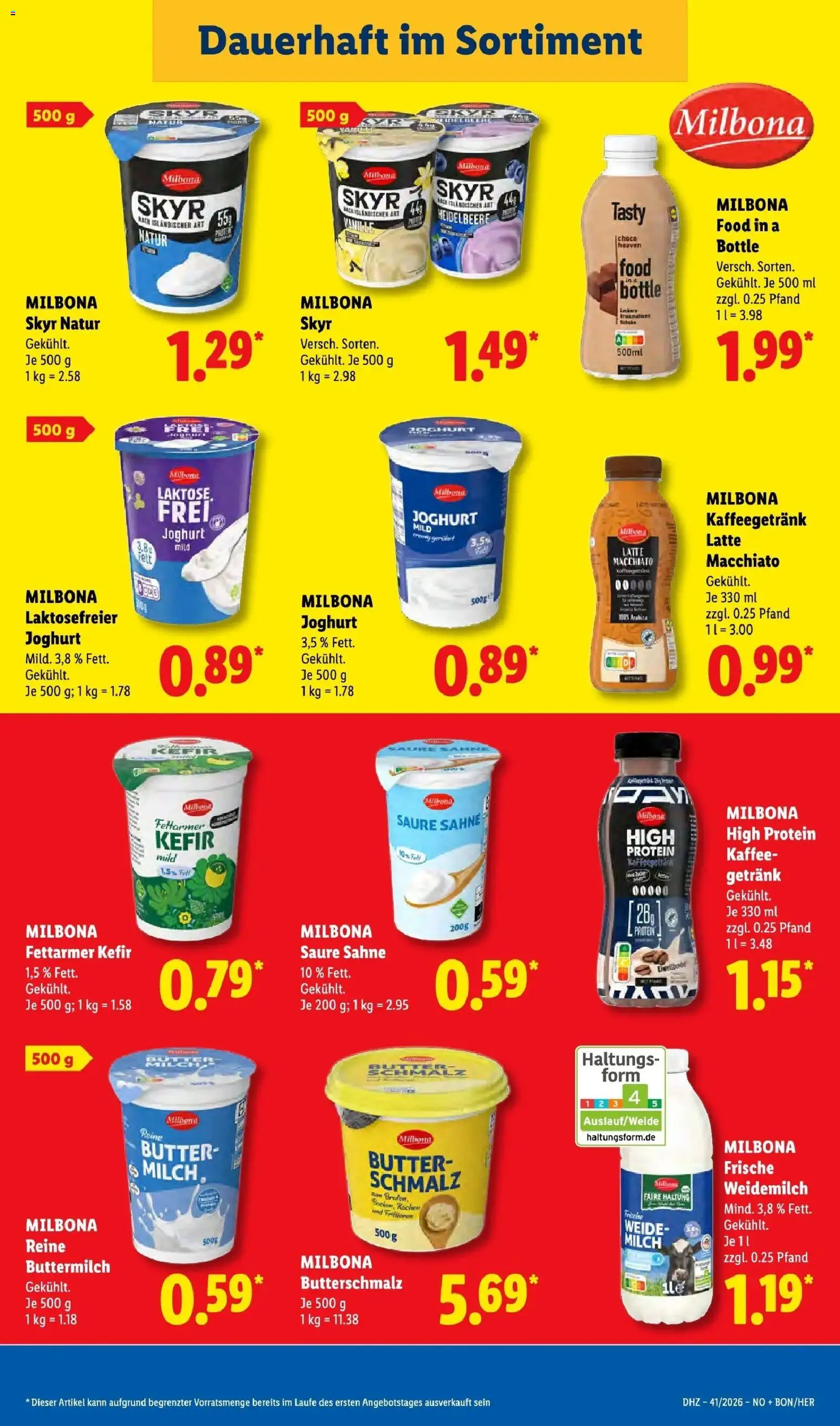 Lidl Prospekt Braunschweig – gültig ab 05.10.2026 | Seite: 19 | Produkte: Milch, Butter, Kaffee, Vanille