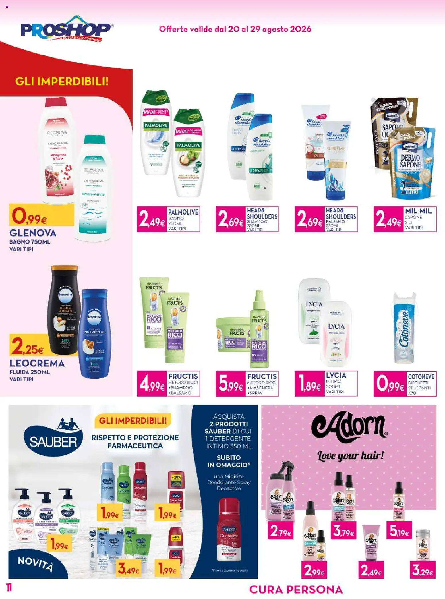 Volantino Proshop del 20/08/2026 | Pagina: 2 | Prodotti: Shampoo, Olio, Melograno, Bagno