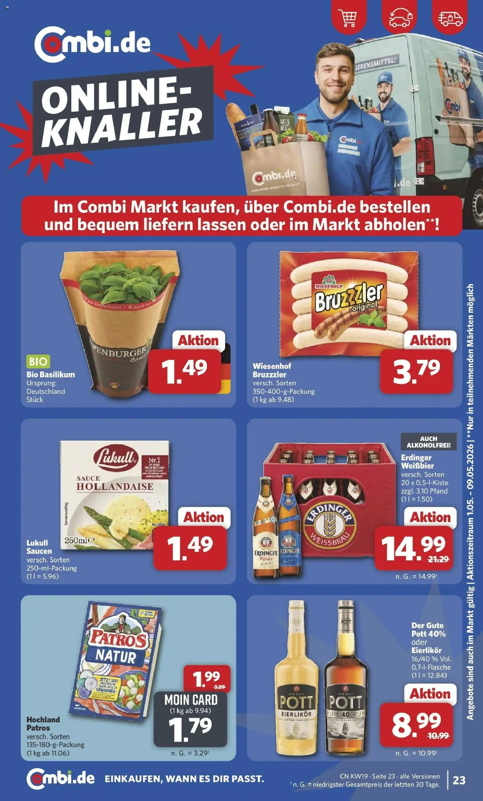 Combi Unsere Wochenangebote – gültig ab 04.05.2026 | Seite: 23 | Produkte: Erdinger, Weißbier, Rum, Patros