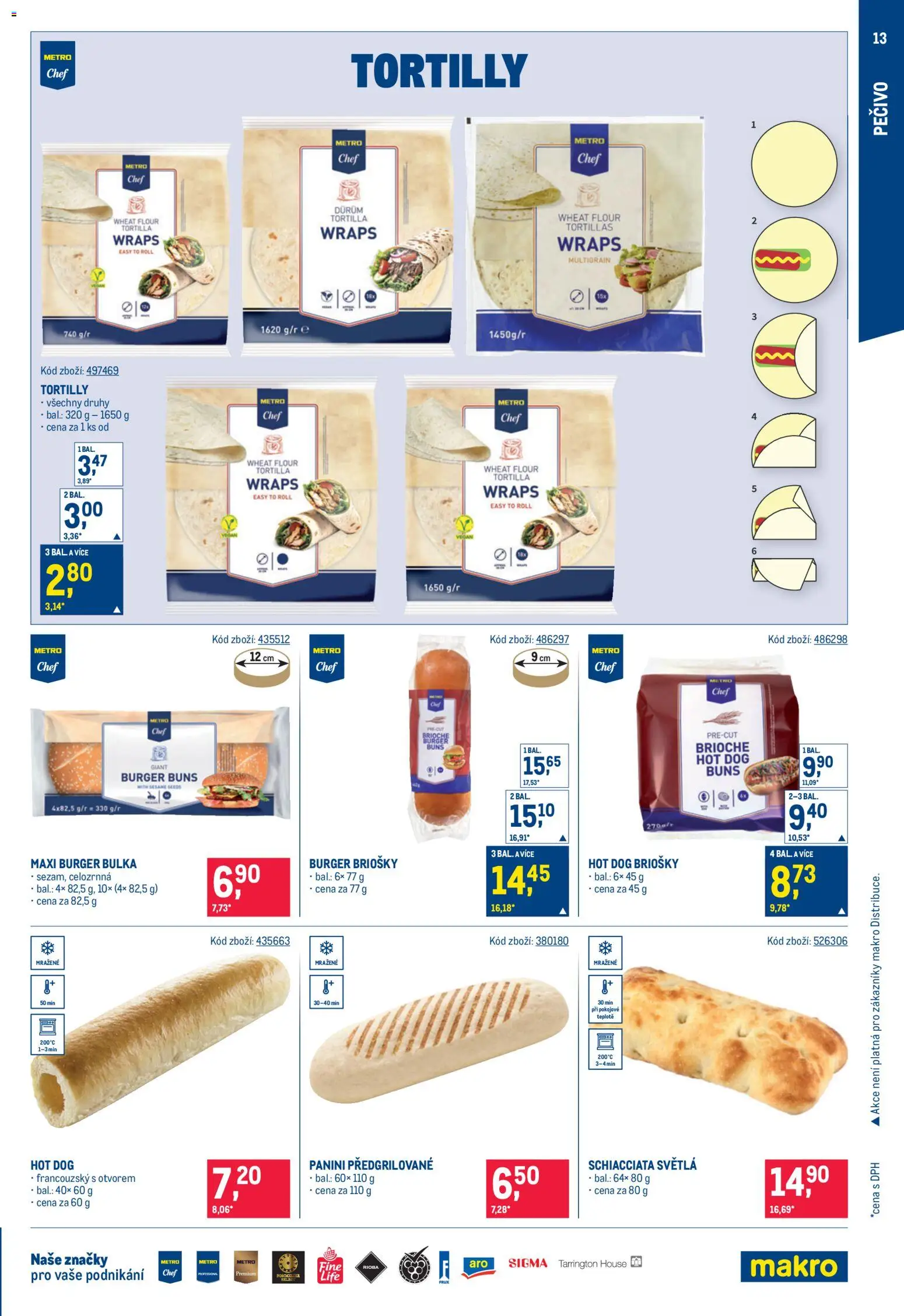 Makro leták - Street Food od 17.06.2026 | Strana: 13 | Produkty: Burger, Burger buns, Pečivo, Tortilly