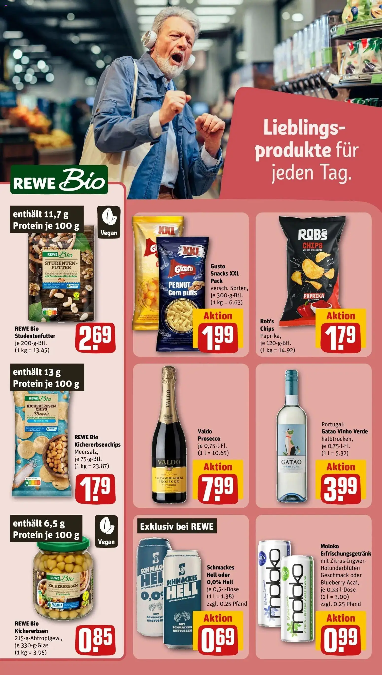 REWE Prospekt ab 24.08.2026 zum Blättern » Angebote | Seite: 17 | Produkte: Prosecco, Paprika, Chips