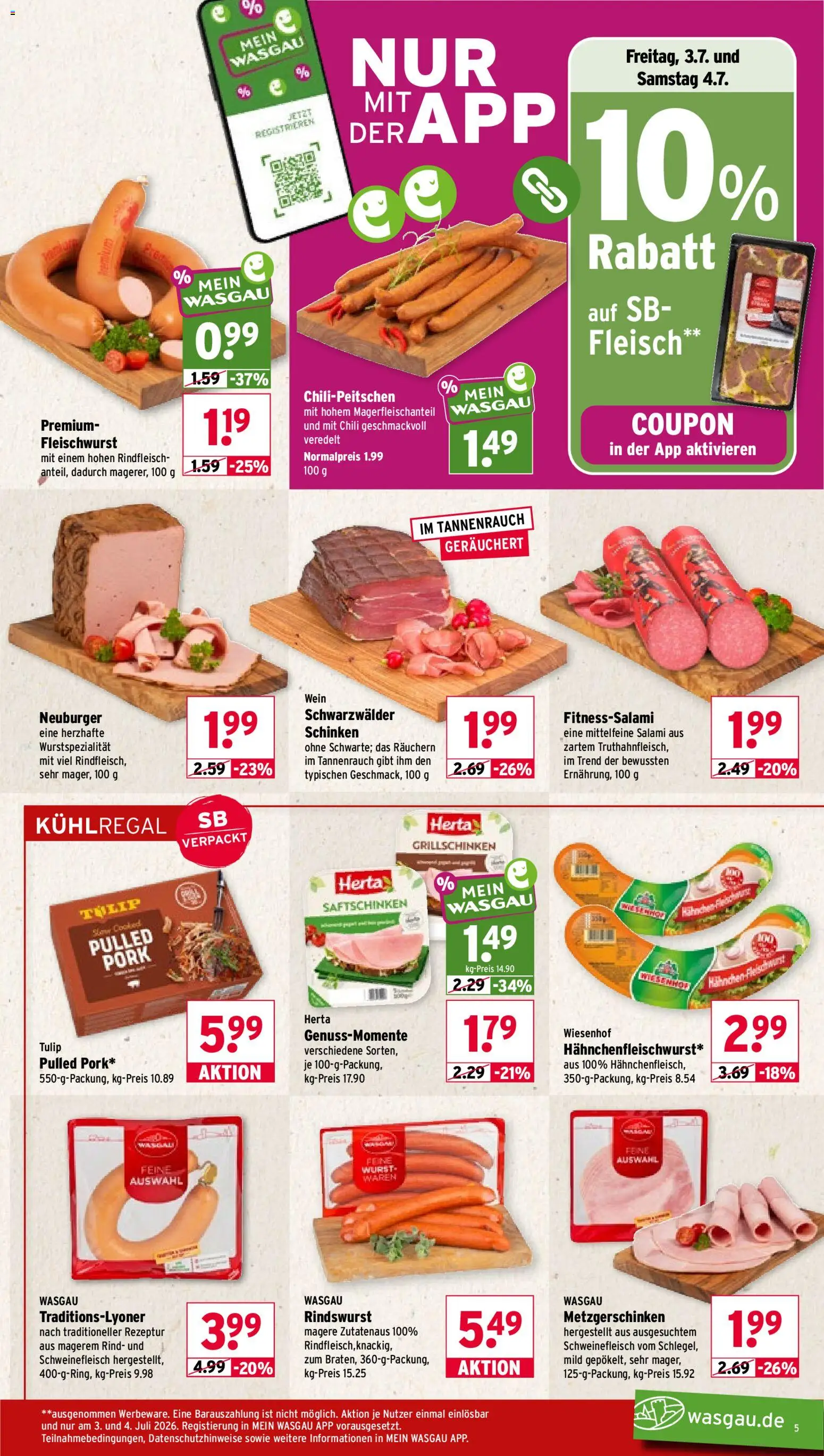 Wasgau Prospekt | 29.06.2026 | Wie erhält man einen begrenzten Rabatt? | Deutschland