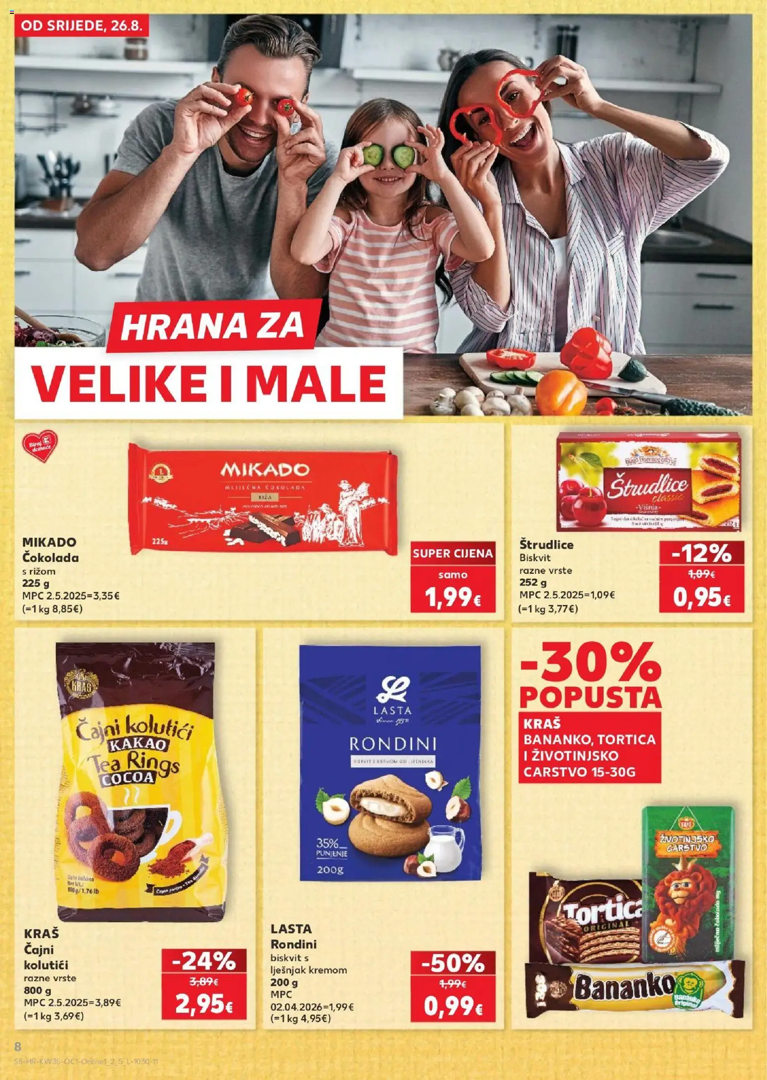 Kaufland katalog | vrijedi od 26.08.2026 | Stranica: 8 | Proizvodi: Čokolada, Lješnjak, Kakao, Biskvit