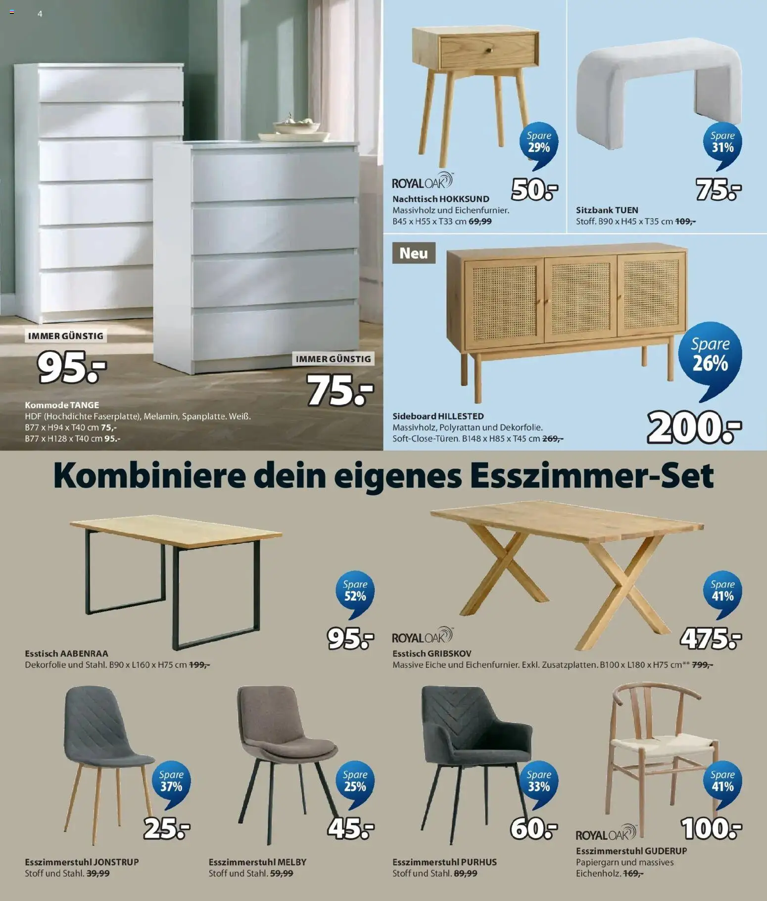 JYSK: Spare Bis Zu 60% von 19.08.2026 - Aktuelle Angebote | Seite: 4 | Produkte: Kommode, Nachttisch