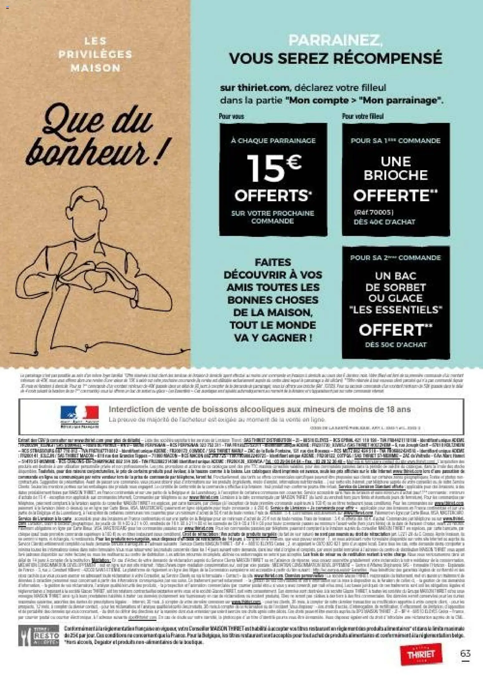 {H1} | Page: 63 | Produits: Glace, Boissons, Four, Brioche