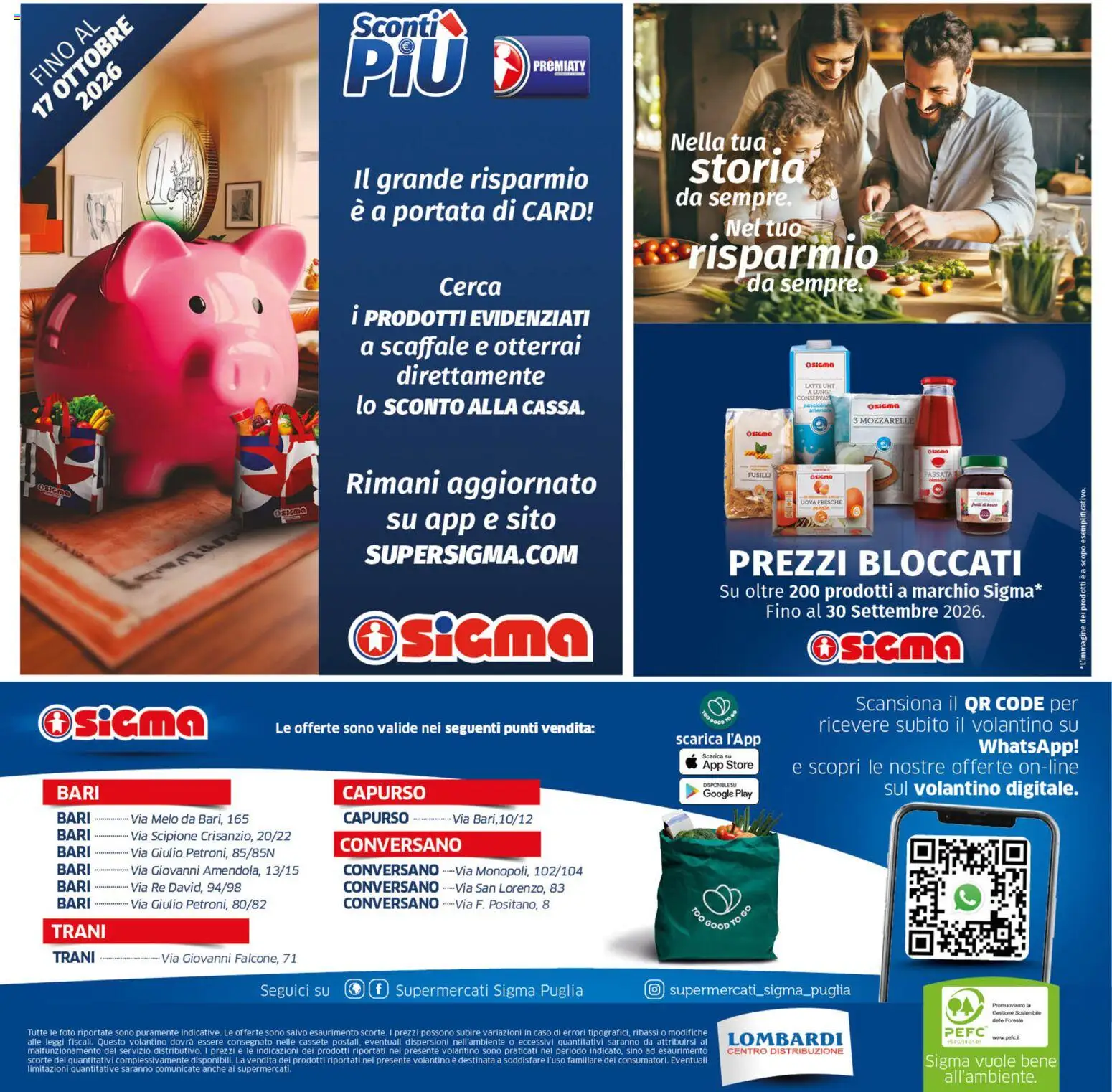Volantino SIGMA del 10/09/2026 | Pagina: 12 | Prodotti: Uova, Latte, Fusilli, Scaffale