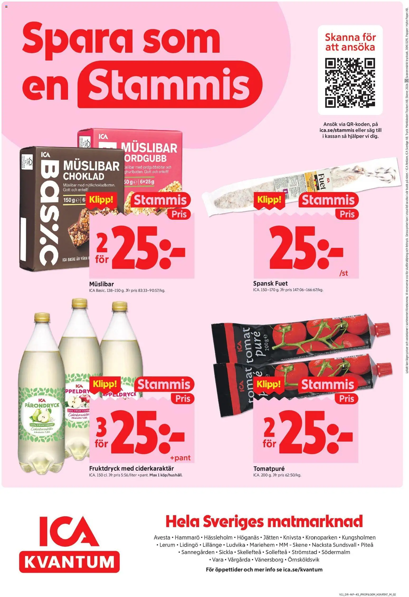 ICA Kvantum reklamblad aktuell från 09.03.2026 | Sida: 10 | Produkter: Såg, Tomatpure, Choklad