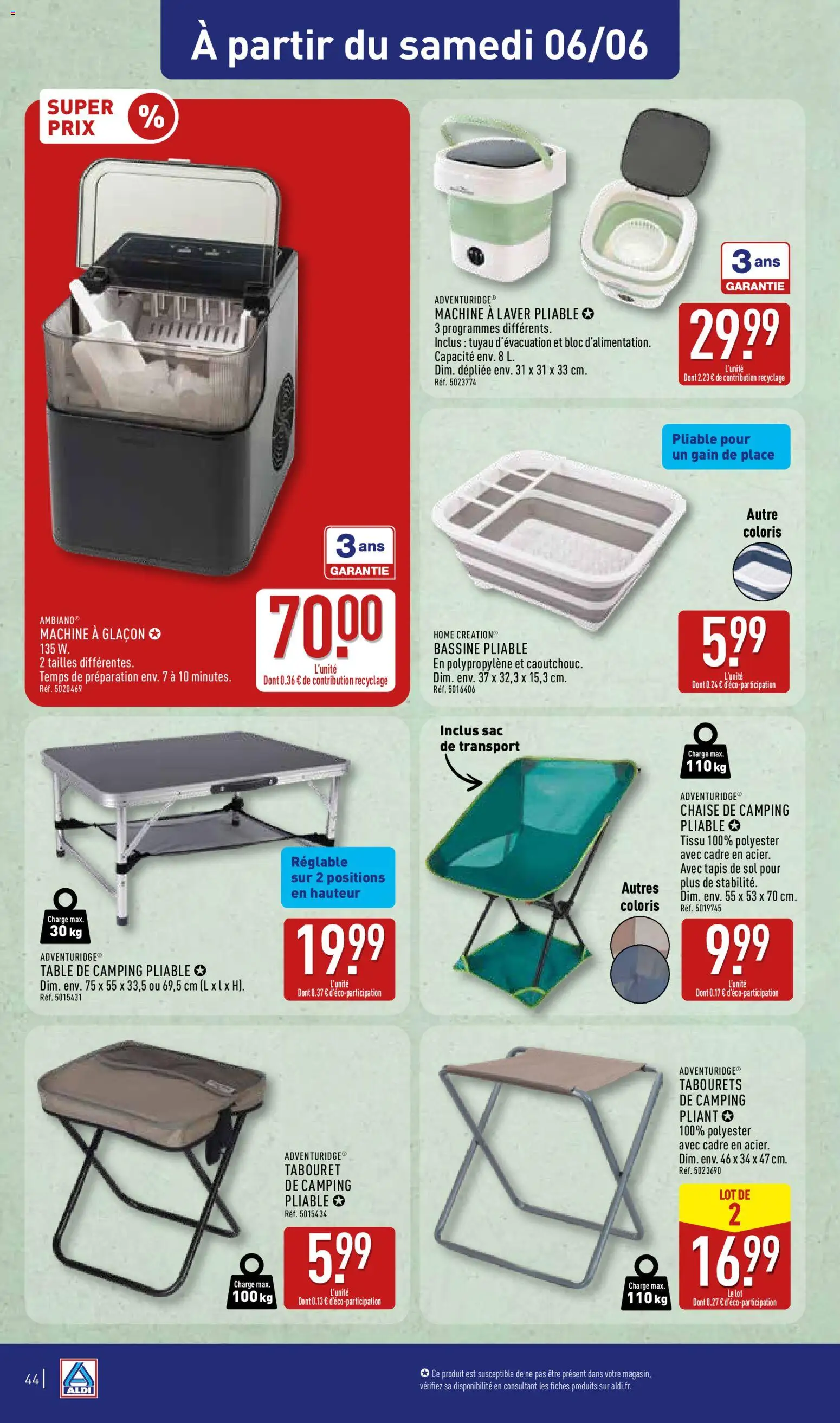 {H1} | Page: 48 | Produits: Machine à laver, Bassine, Sac de transport, Cadre
