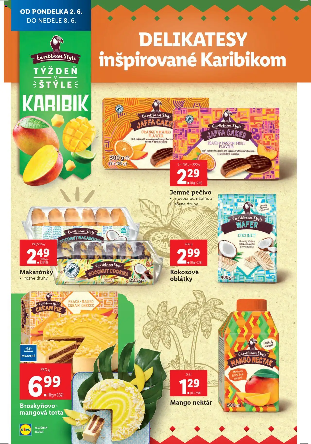 Nové Lidl akcie – leták je platný od 02.06.2025 | Strana: 38 | Produkty: Torta, Mango