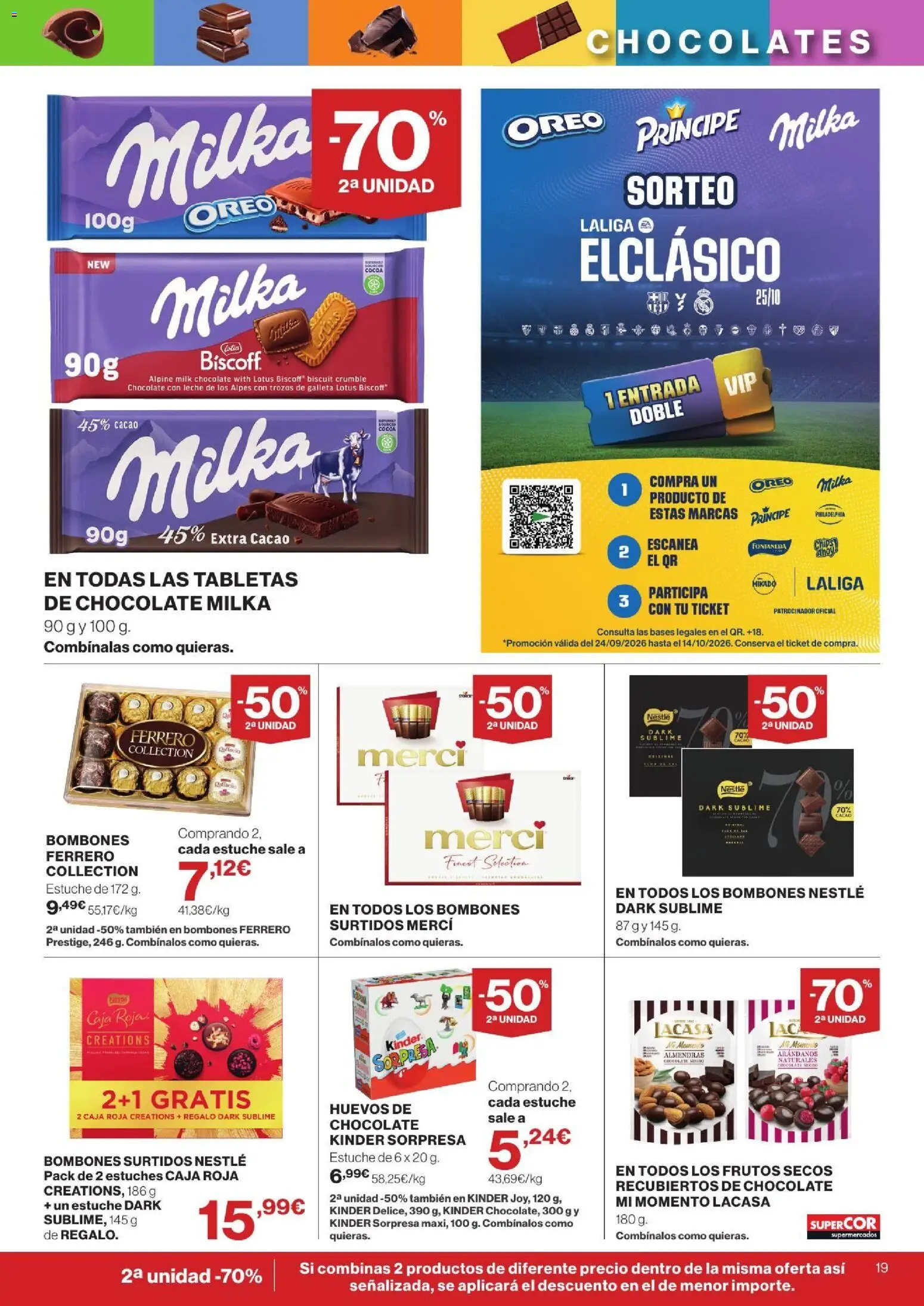 Supercor folleto │ válido desde el 24/09/2026 | Página: 19 | Productos: Oreo, Frutos secos, Chocolate con leche, Cacao