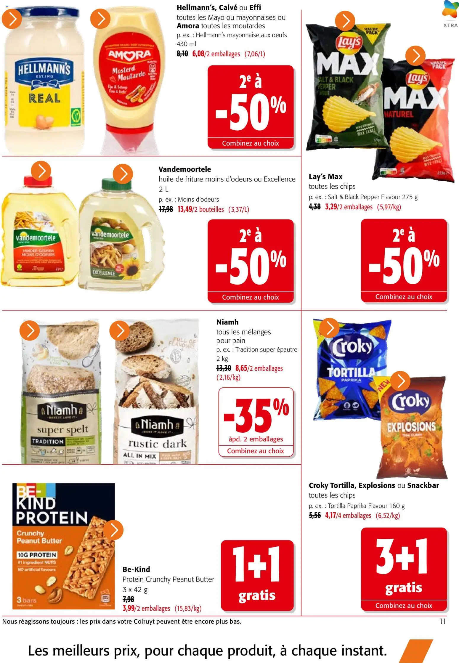 {H1} | Page: 11 | Produits: Paprika, Mayonnaise, Huile de friture, Pain