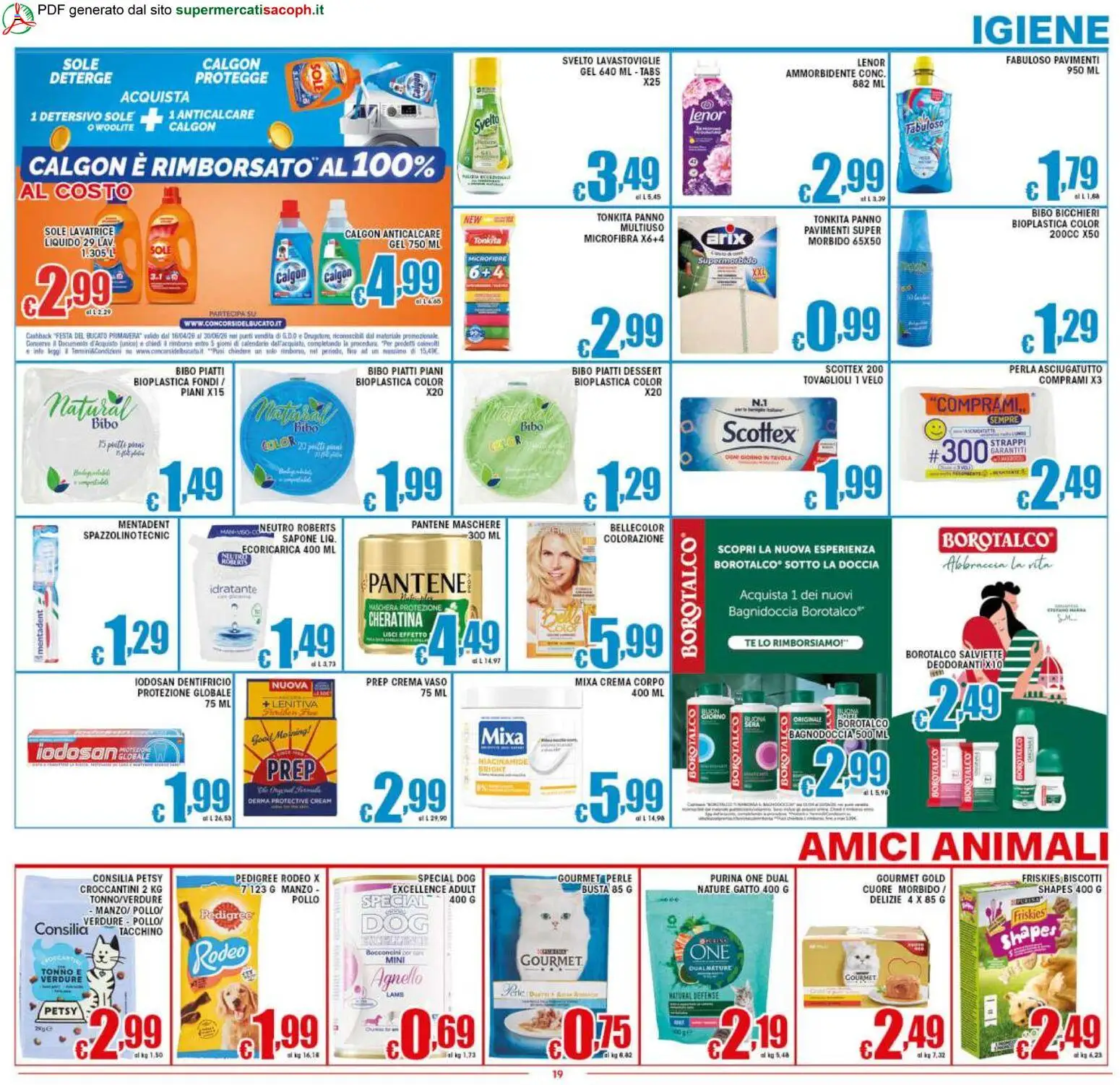 Volantino Sacoph del 17.04.2026 | Pagina: 19 | Prodotti: Crema, Sapone, Spazzolino, Doccia