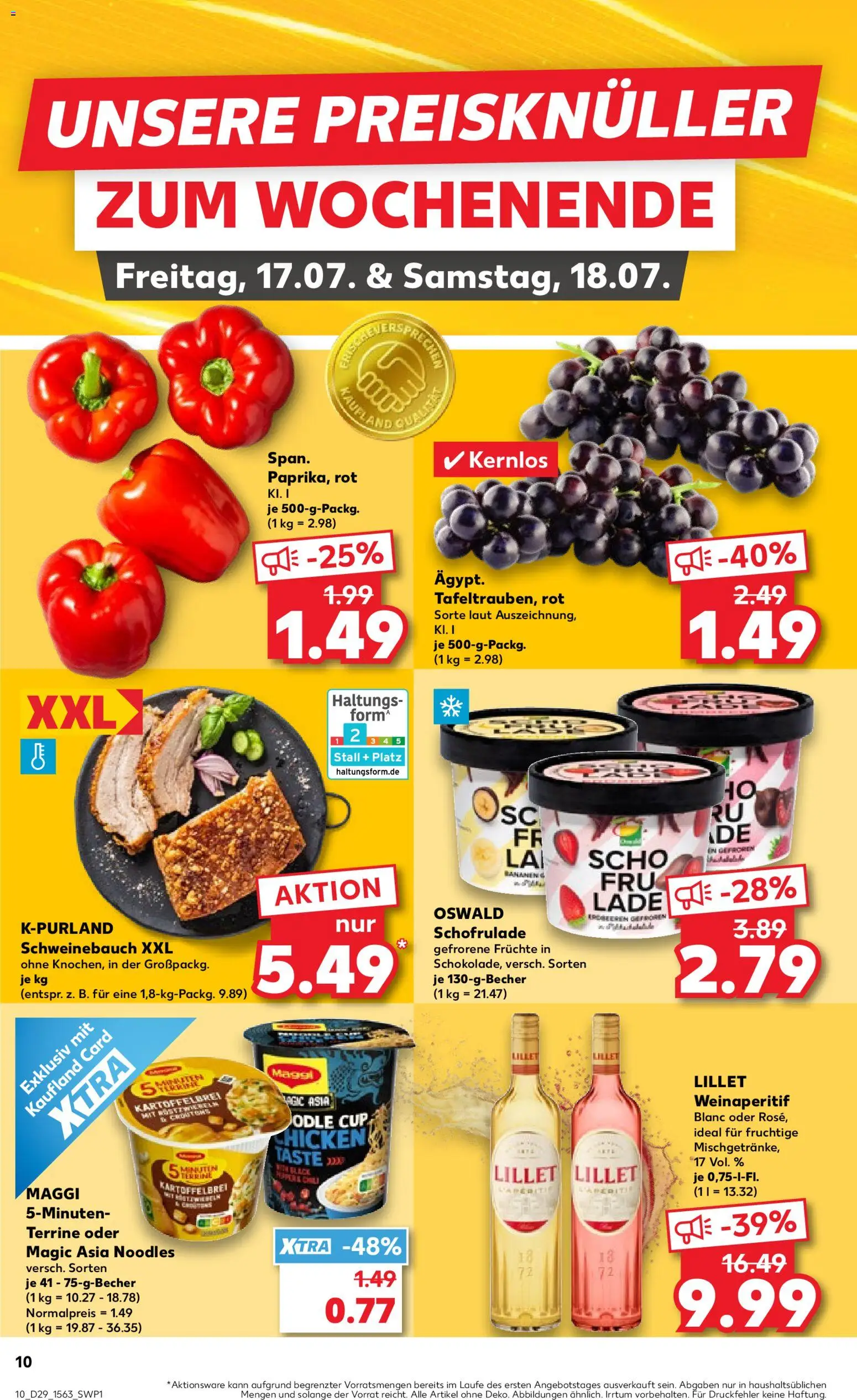 Kaufland Prospekt Kiel – gültig ab 16.07.2026 | Seite: 10 | Produkte: Maggi, Schweinebauch, Lillet
