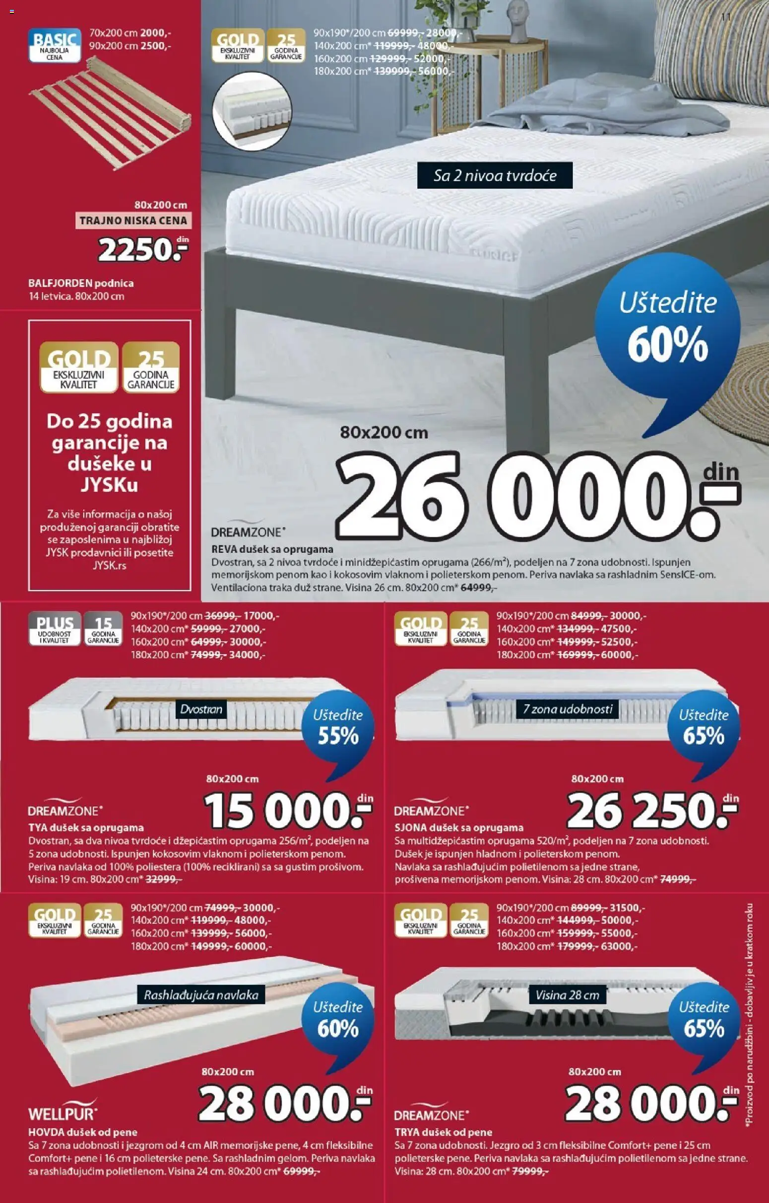 Jysk katalog - važi od 27.05.2026 | Strana: 11 | Proizvode: Dušek