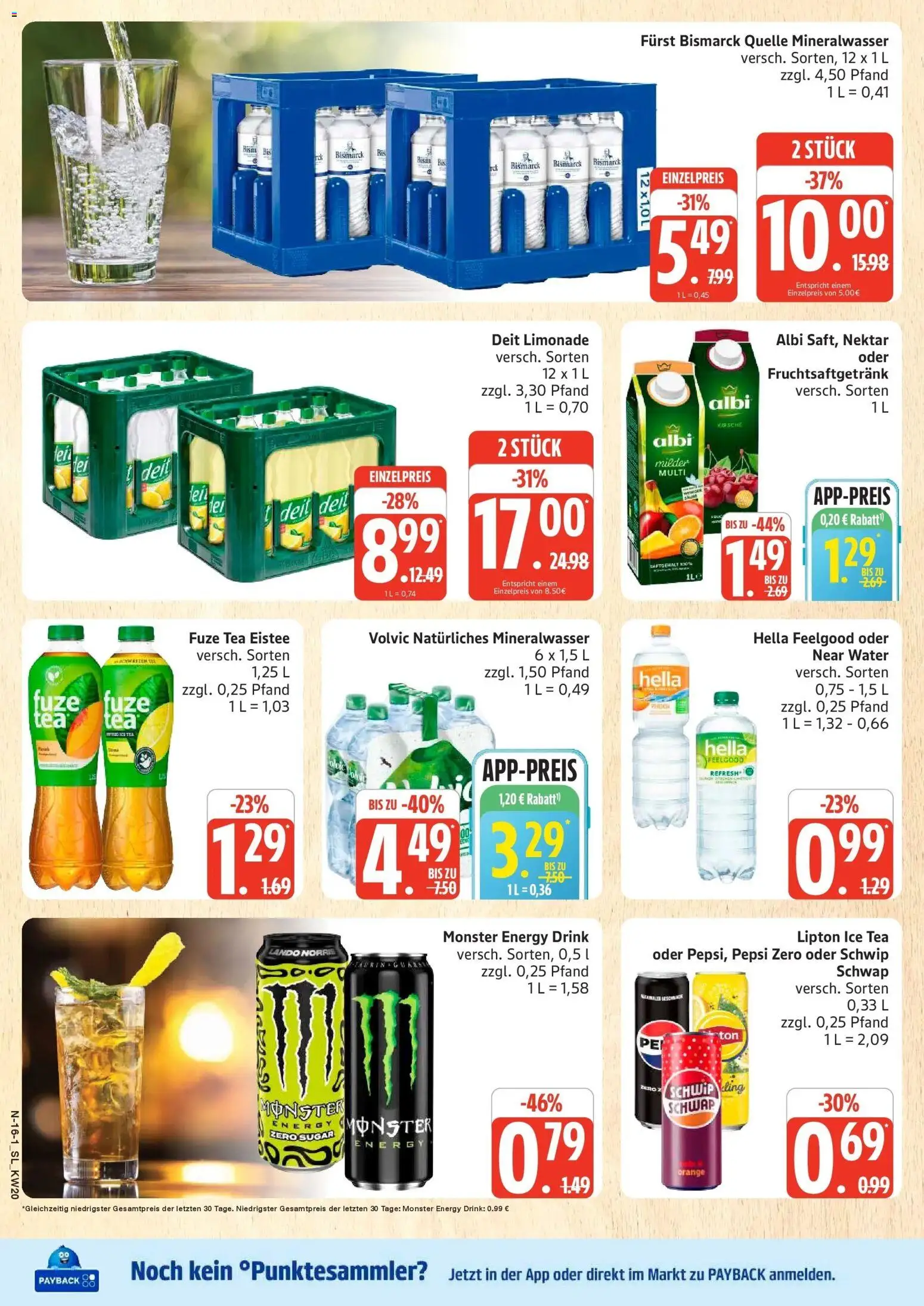 Marktkauf Prospekt Schleswig	 – gültig ab 10.05.2026 | Seite: 16 | Produkte: Fuze tea, Limonade, Mineralwasser, Volvic
