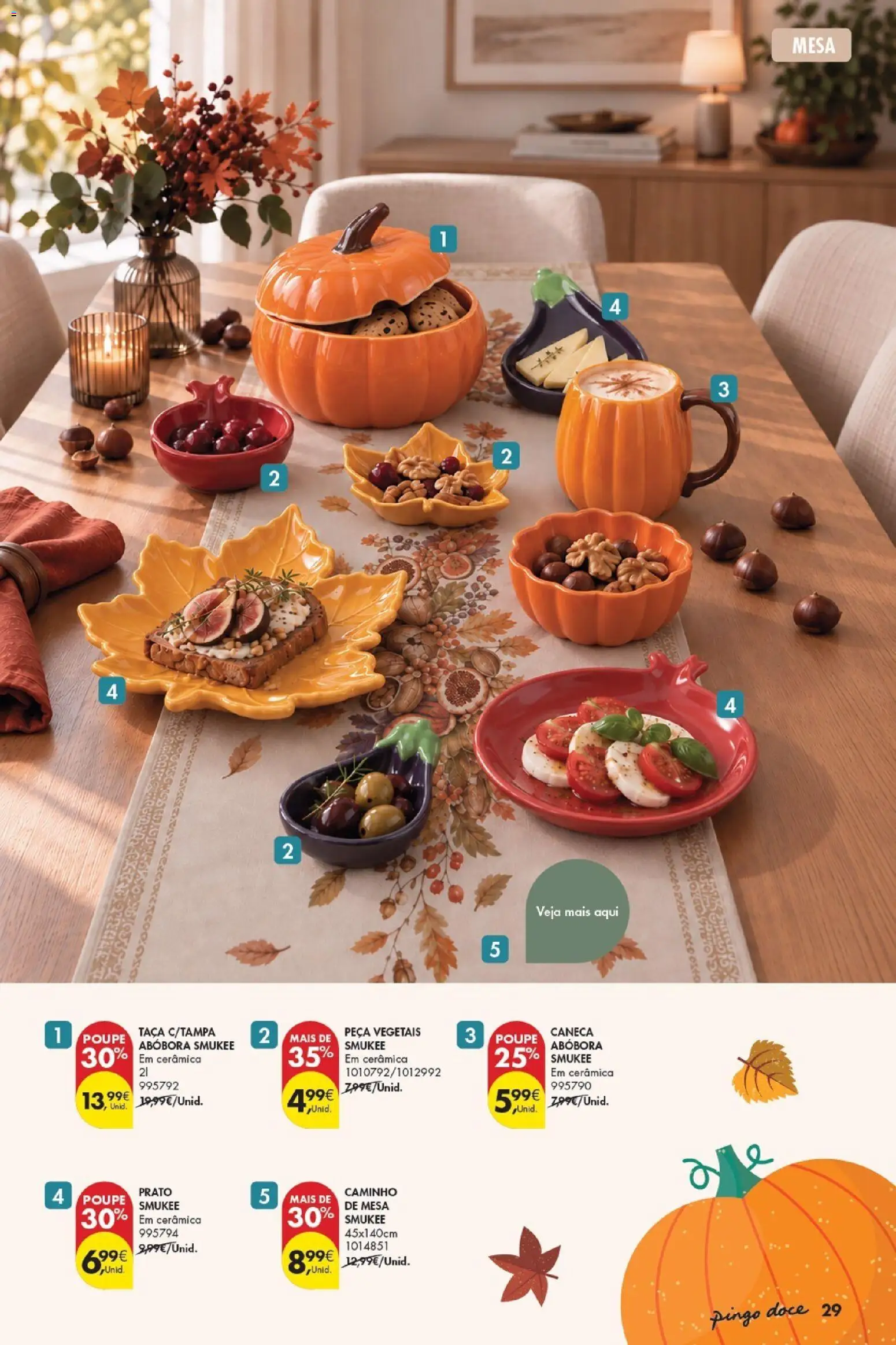 Pingo Doce Poupe Esta Semana Açores │ válido de 22/09/2026 | Página: 29 | Produtos: Caneca, Mesa, Abóbora