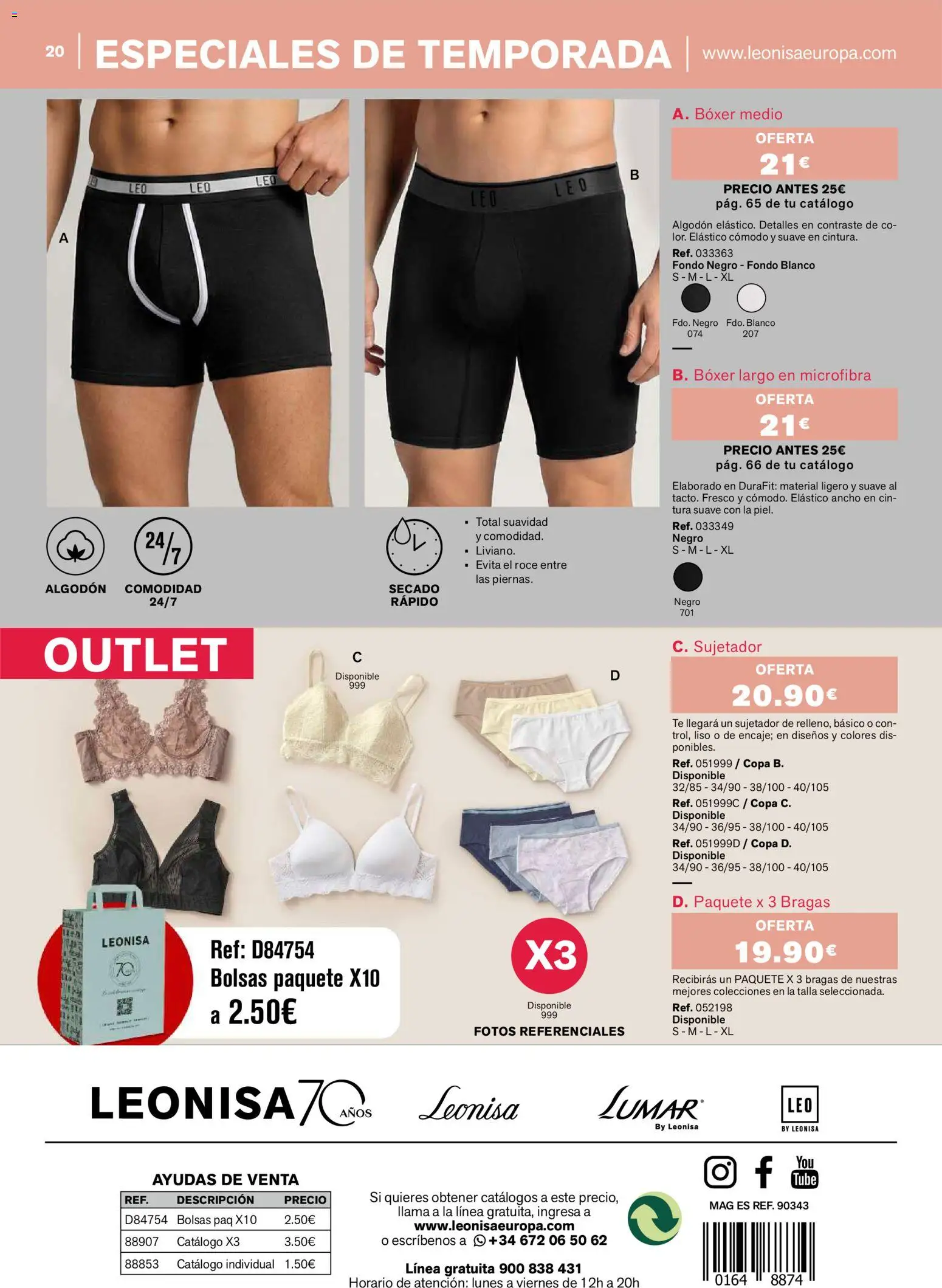 Leonisa Magazine │ válido desde el 01/10/2026 | Página: 20 | Productos: Bragas, Té, Algodón