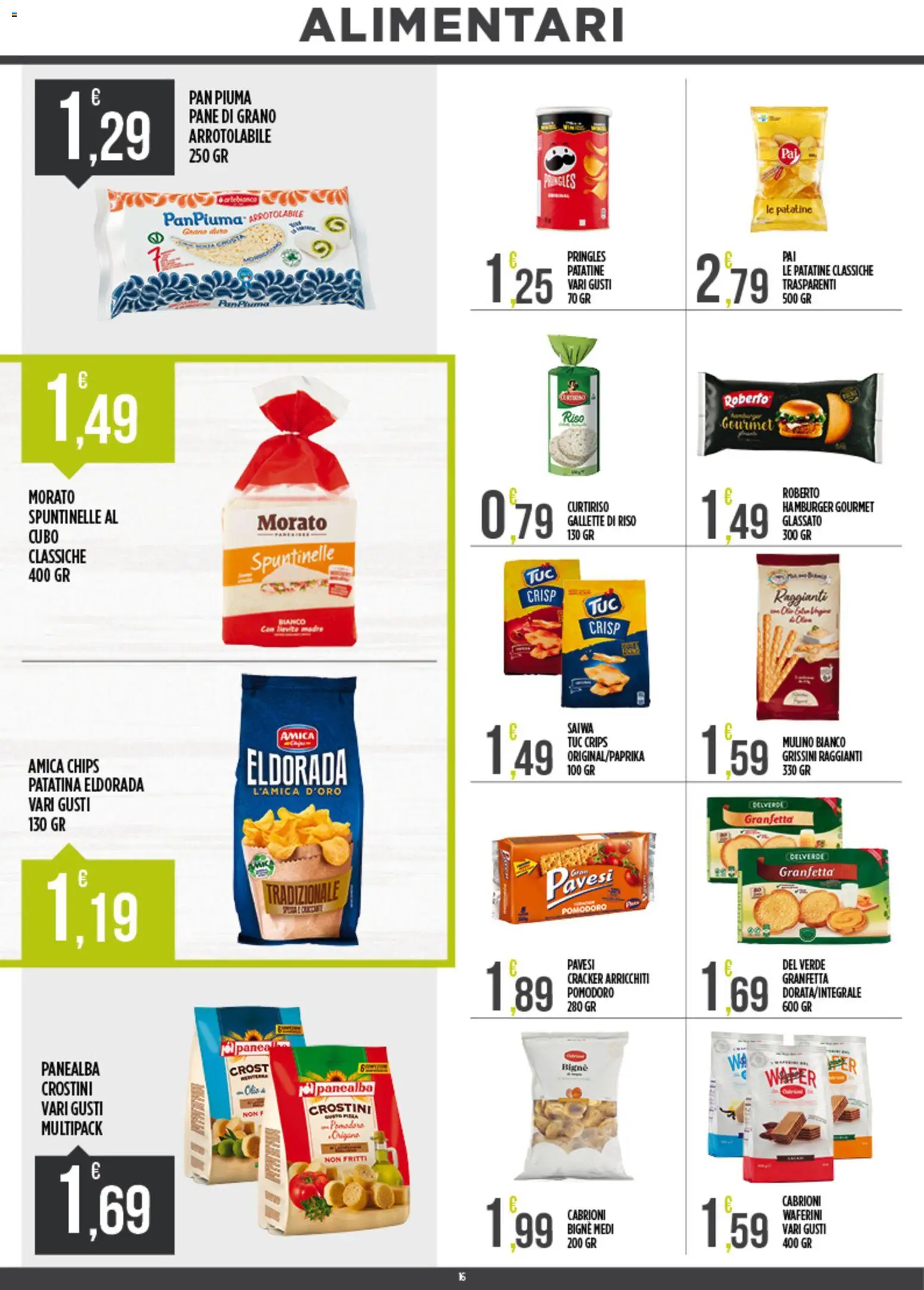 Volantino Euroesse del 15.06.2026 | Pagina: 16 | Prodotti: Pane, Patatine, Gallette, Crostini