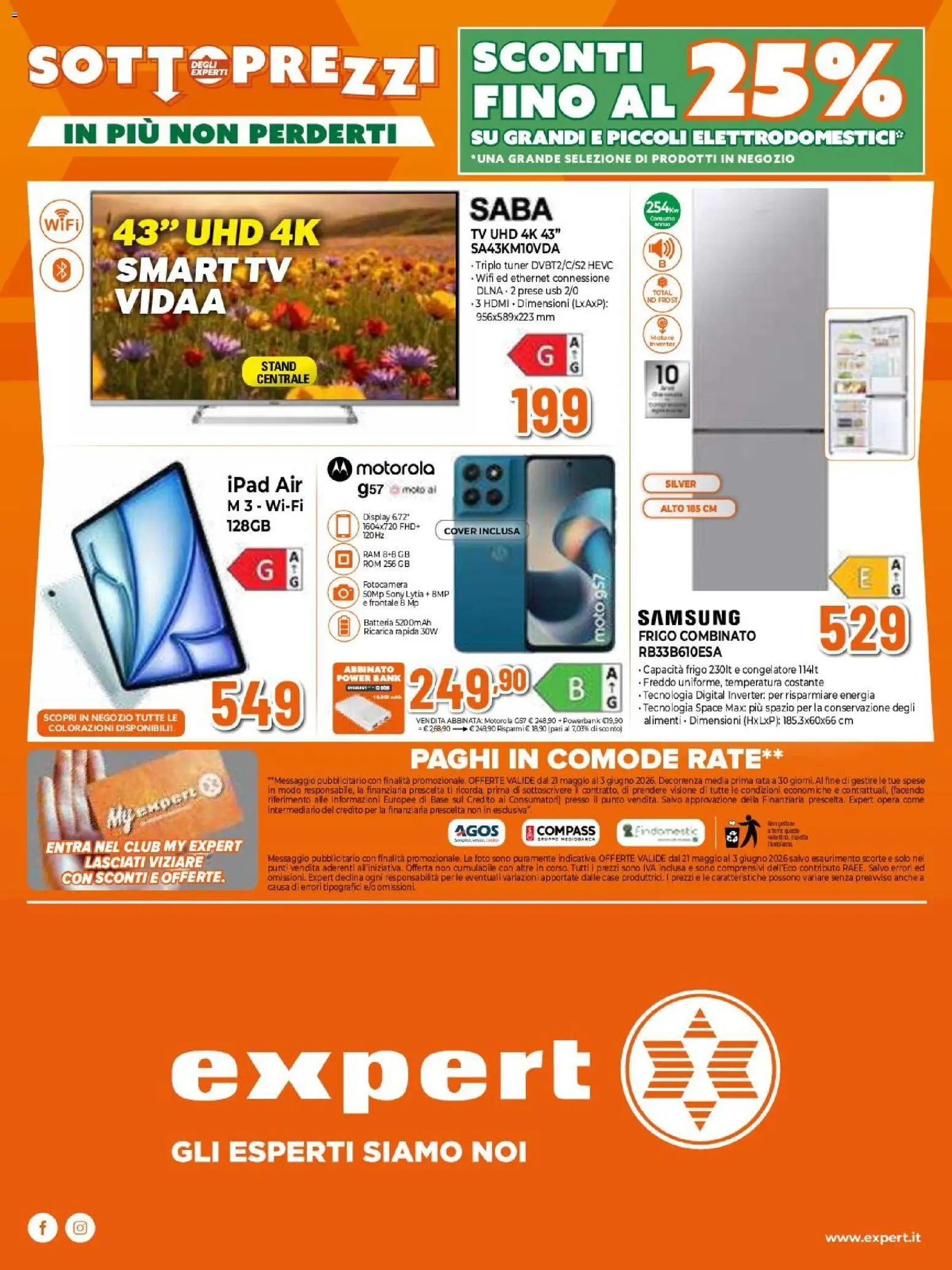 Volantino Expert del 21.05.2026 | Pagina: 27 | Prodotti: Power bank, TV, Fotocamera, Congelatore