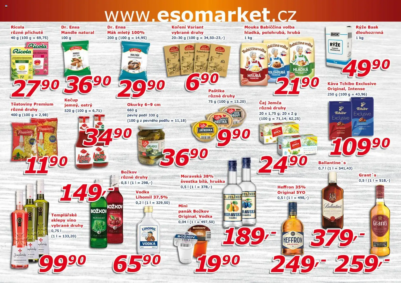 Eso market leták od 14.10.2026 | Strana: 6 | Produkty: Rýže, Tchibo, Krém, Vodka