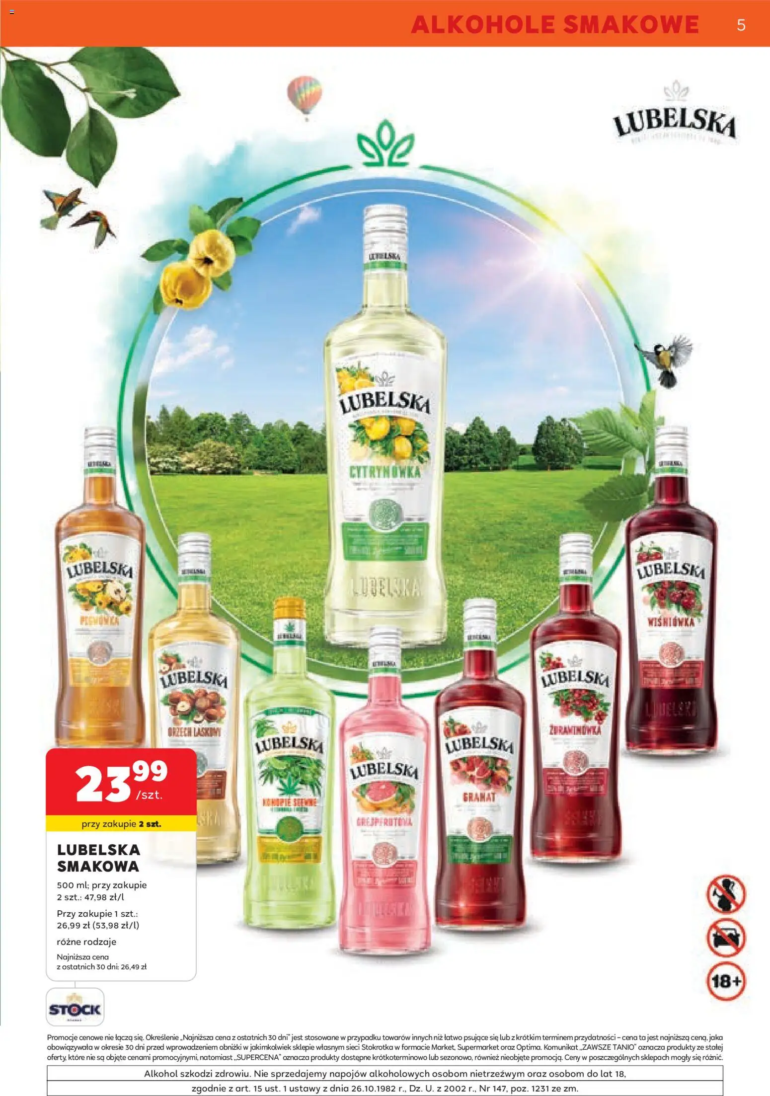 Stokrotka gazetka - Oferta alkoholowa od 06.08.2026 | Strona: 5 | Produkty: Stokrotka, Alkohol