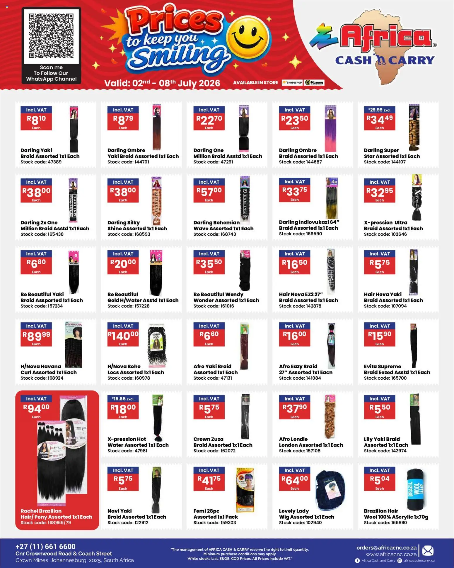 New Africa Cash & Carry catalogue – valid from 02/07/2026 | Page: 30 | Products: Stock, Water