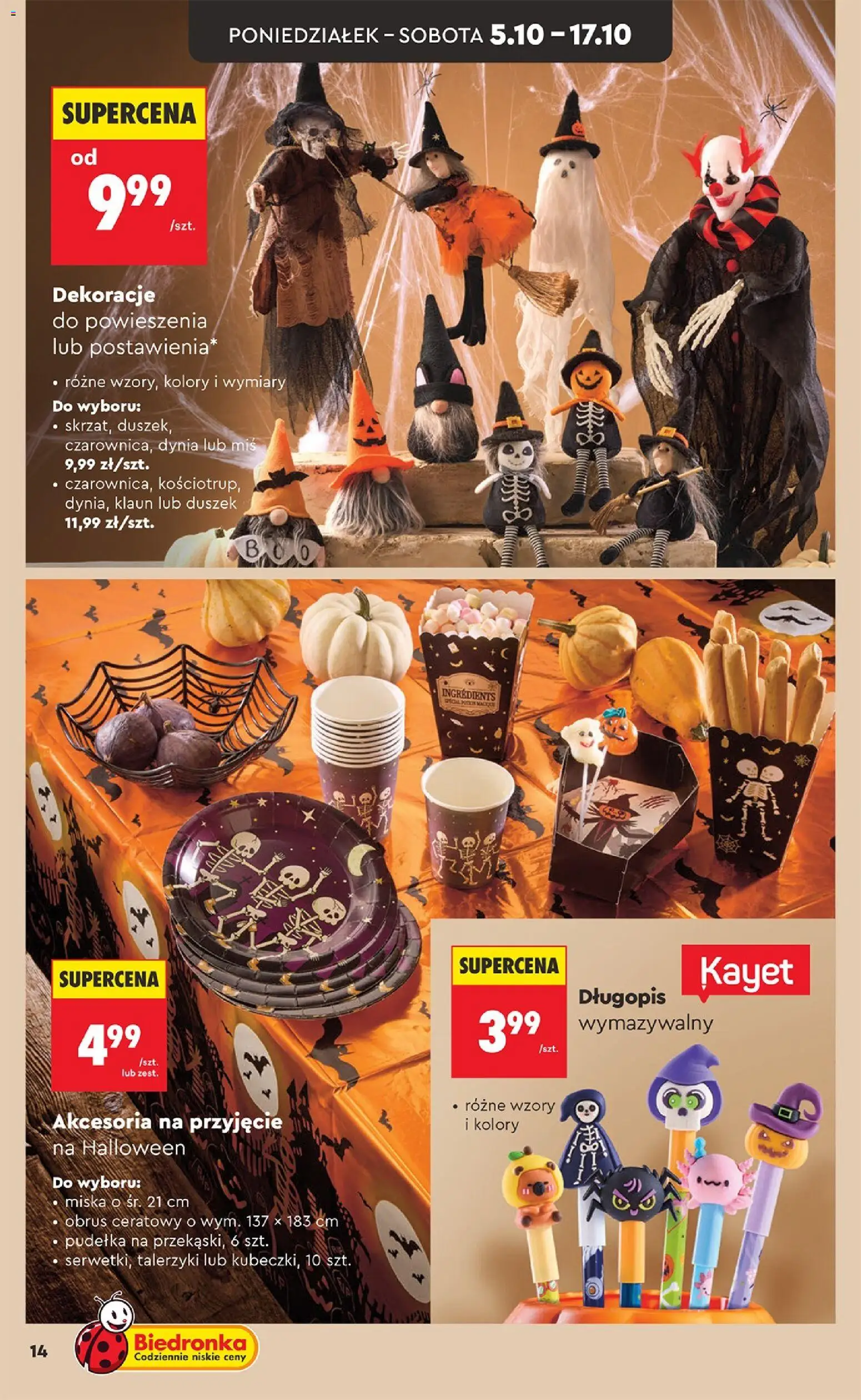 Biedronka gazetka - Hity i inspiracje od 03.10.2026 | Strona: 14 | Produkty: Dynia, Dekoracje