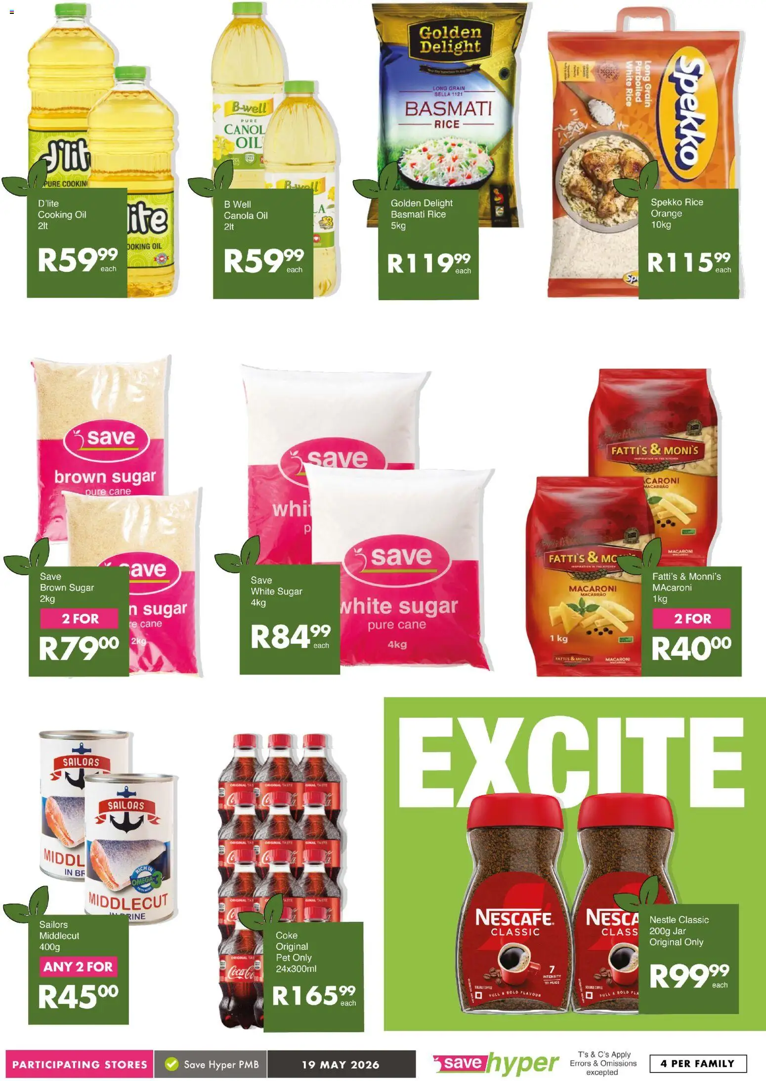 New Save catalogue – valid from 19.05.2026 | Page: 10 | Products: Coke, Oil, Coffee, Rice