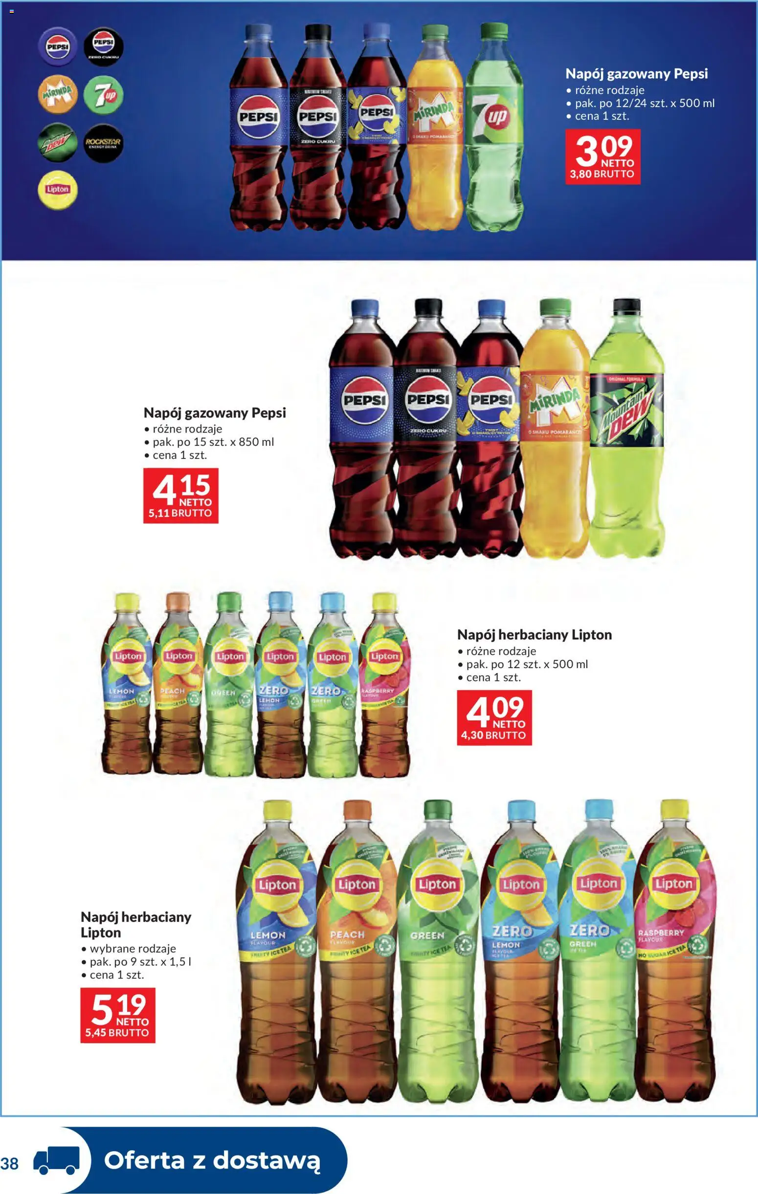 Makro gazetka - Dystrybucja do sklepów od 12.05.2026 | Strona: 38 | Produkty: Ice Tea, Pepsi