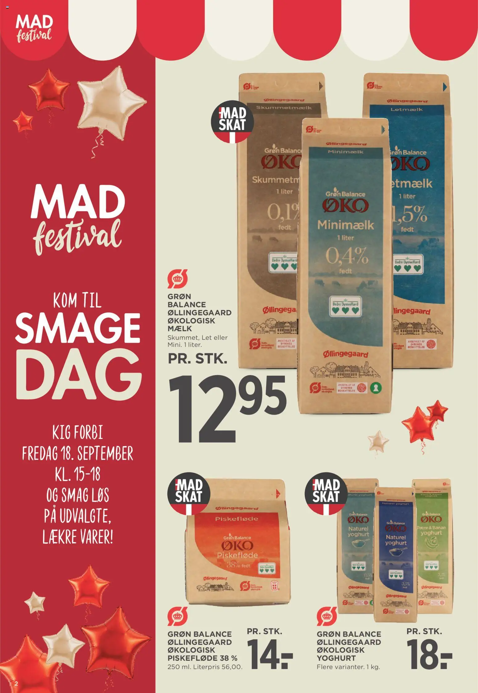 Meny tilbudsavis – gyldig fra 18/09/2026 | Side: 2 | Produkter: Mælk, Yoghurt, Letmælk