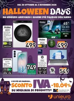Anteprima del volantino Unieuro - Halloween da Unieuro! valido a partire dal 30/10/2026